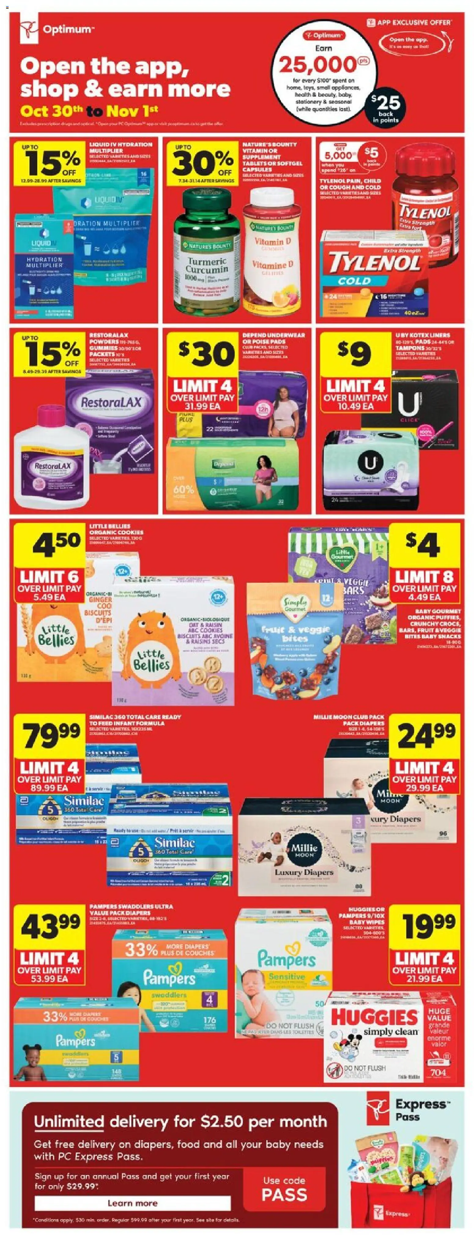 Real Canadian Superstore flyer valid from 30.10.2025 | Page: 31 | Products: Cookies, PC, Underwear