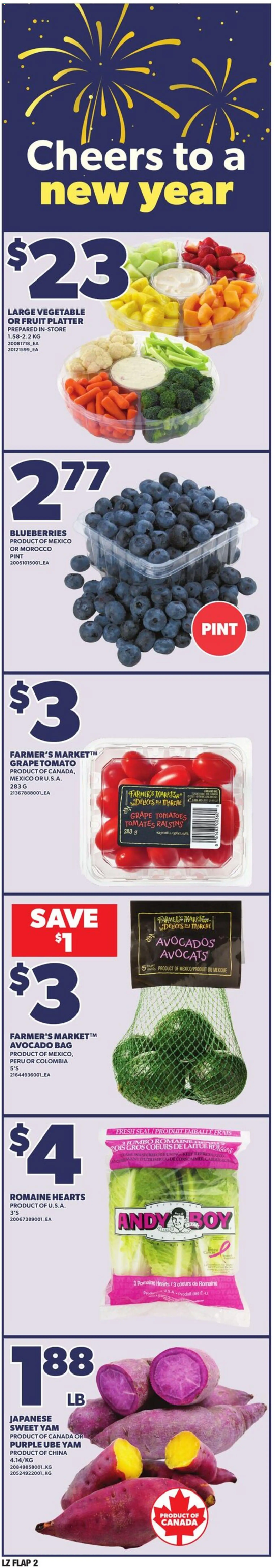 Loblaws flyer valid from 25.12.2025 | Page: 2 | Products: Bag, Tomatoes