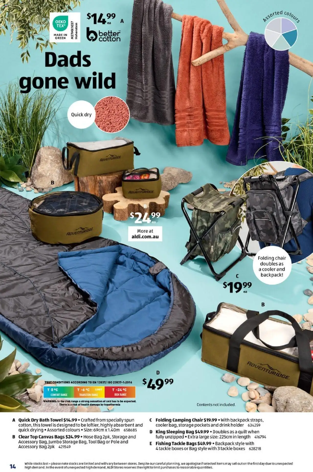 Aldi catalogue - valid from 20.08.2025 | Page: 14 | Products: Chair, Bath, Backpack, Bag