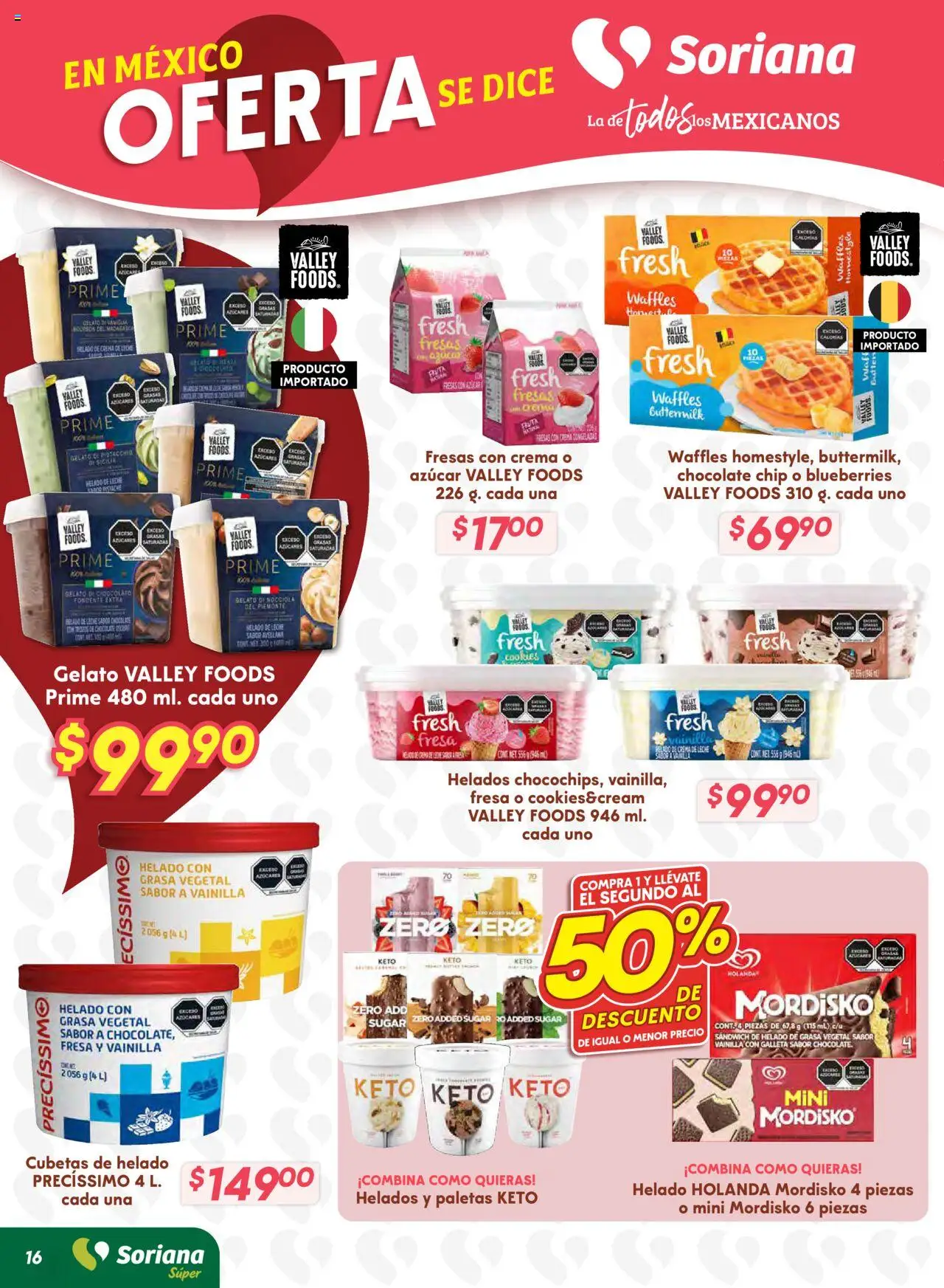 Nuevas ofertas de Soriana válidas en toda la República Mexicana desde el 16.10.2025. ¡Encuentra las mejores ofertas en Soriana - Preciazazaso Súper: Camp, Chia, Oax, Q. Roo, Tab, Yuc! | Página: 23 | Productos: Azúcar, Leche, Fresas, Helado