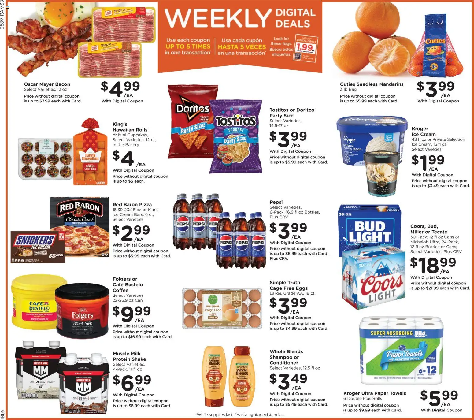 Ralphs Weekly Ad - valid from 29.10.2025 | Page: 2 | Products: Milk, Cheese, Pizza, Cream