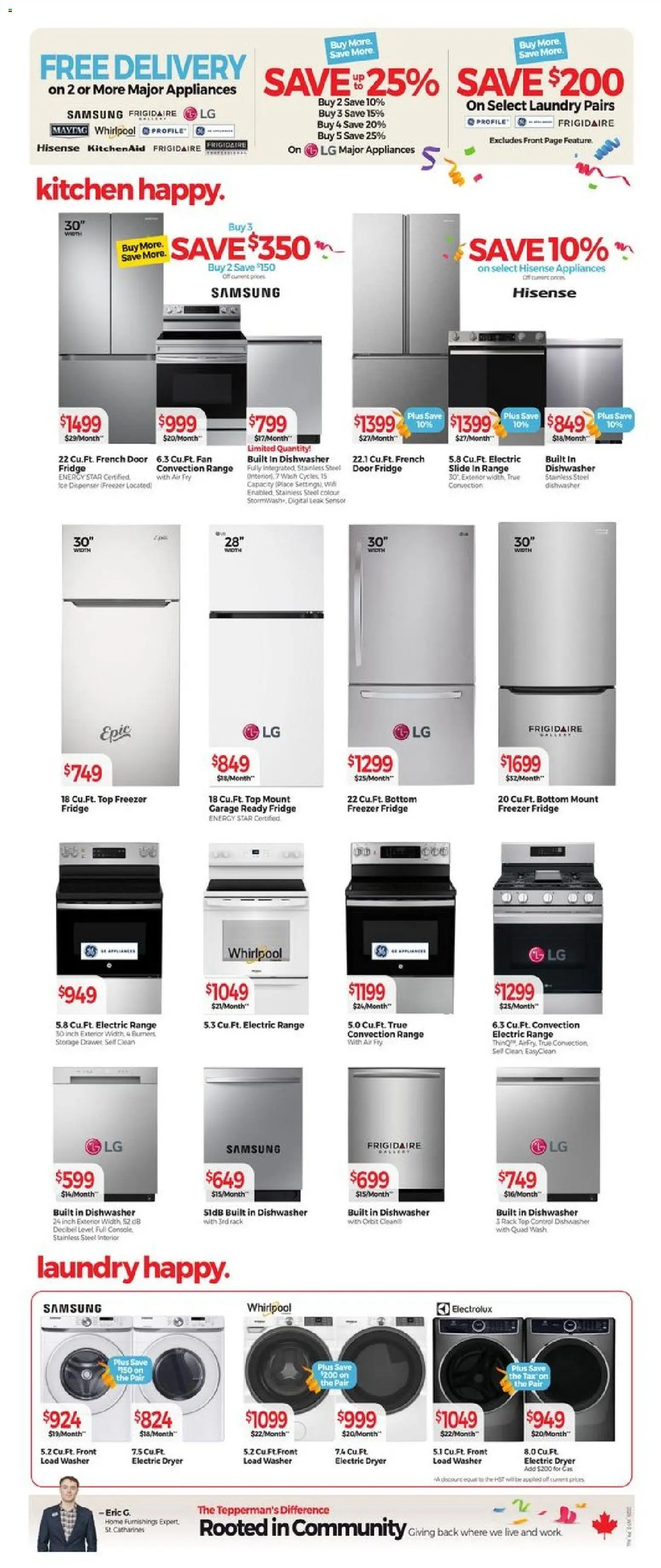 Tepperman's flyer valid from 27.02.2026 | Page: 9 | Products: Freezer, Dryer, Dishwasher, Fan