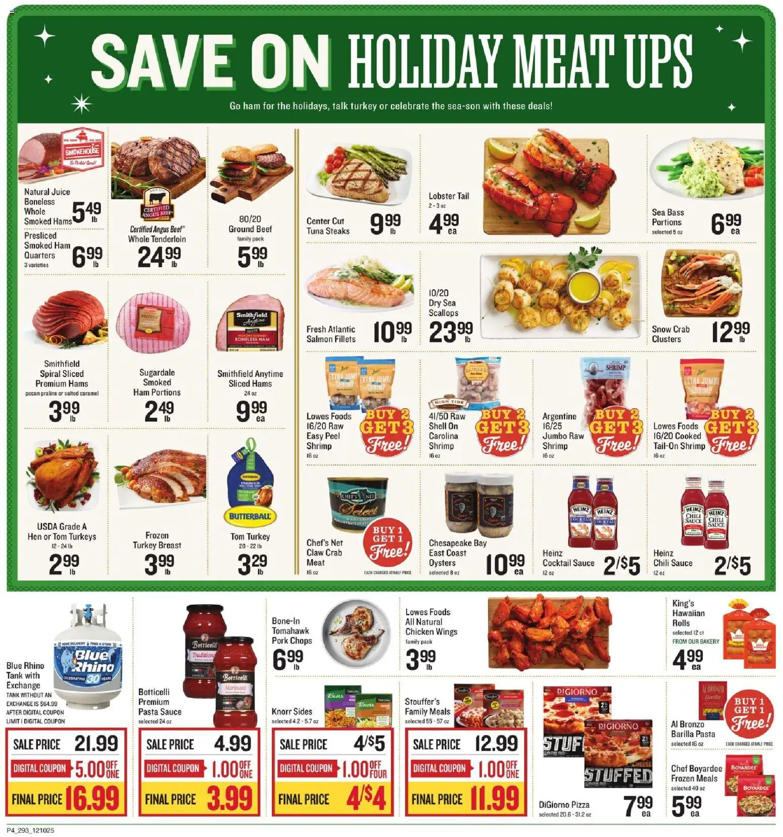 Lowes Foods Weekly Ad - SC - valid from 10.12.2025 | Page: 4 | Products: Ham, Pizza, Beef, Sauce
