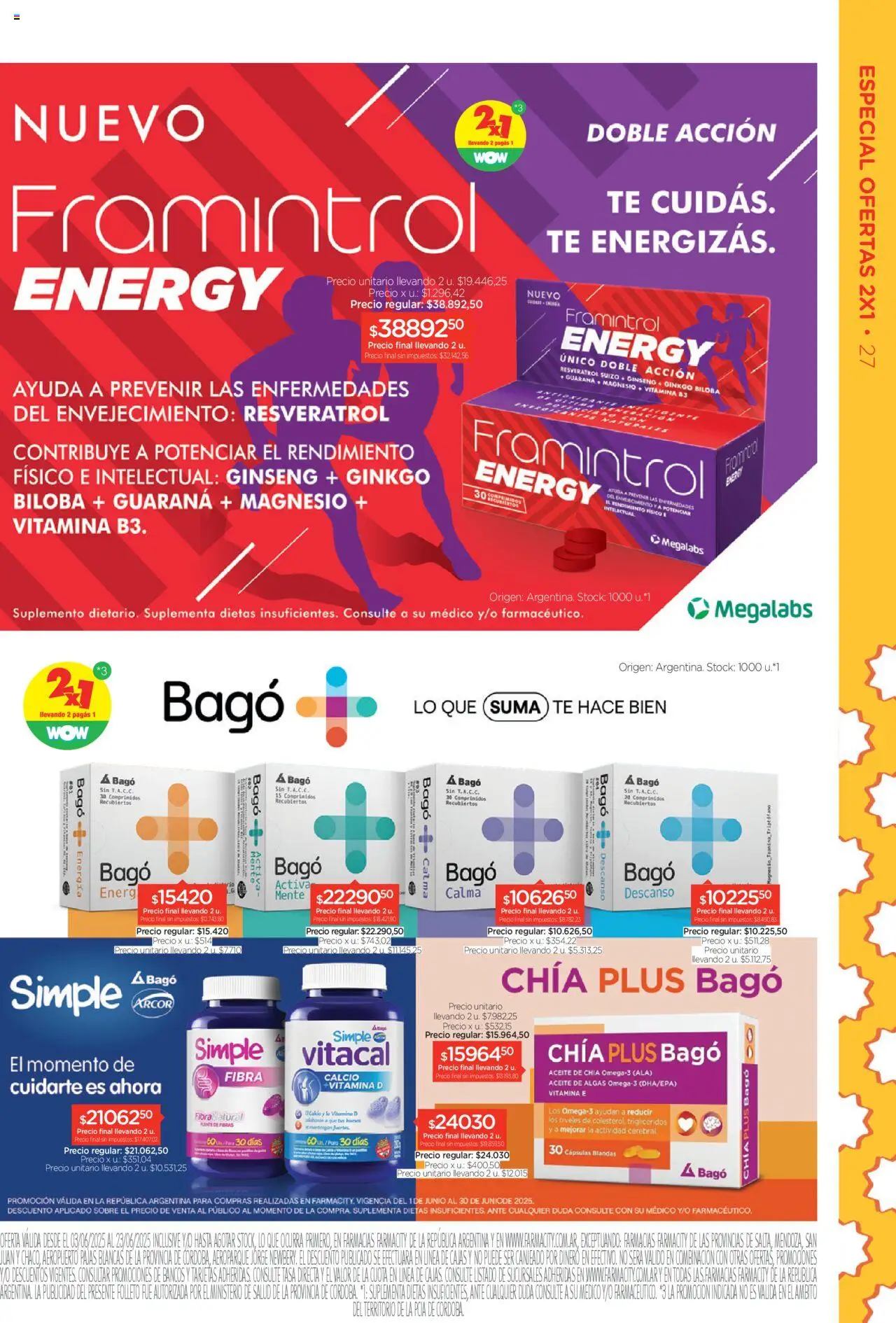 Farmacity catálogo │ válido desde el 03.06.2025 | Página: 27 | Productos: Sobre, Aceite, Té