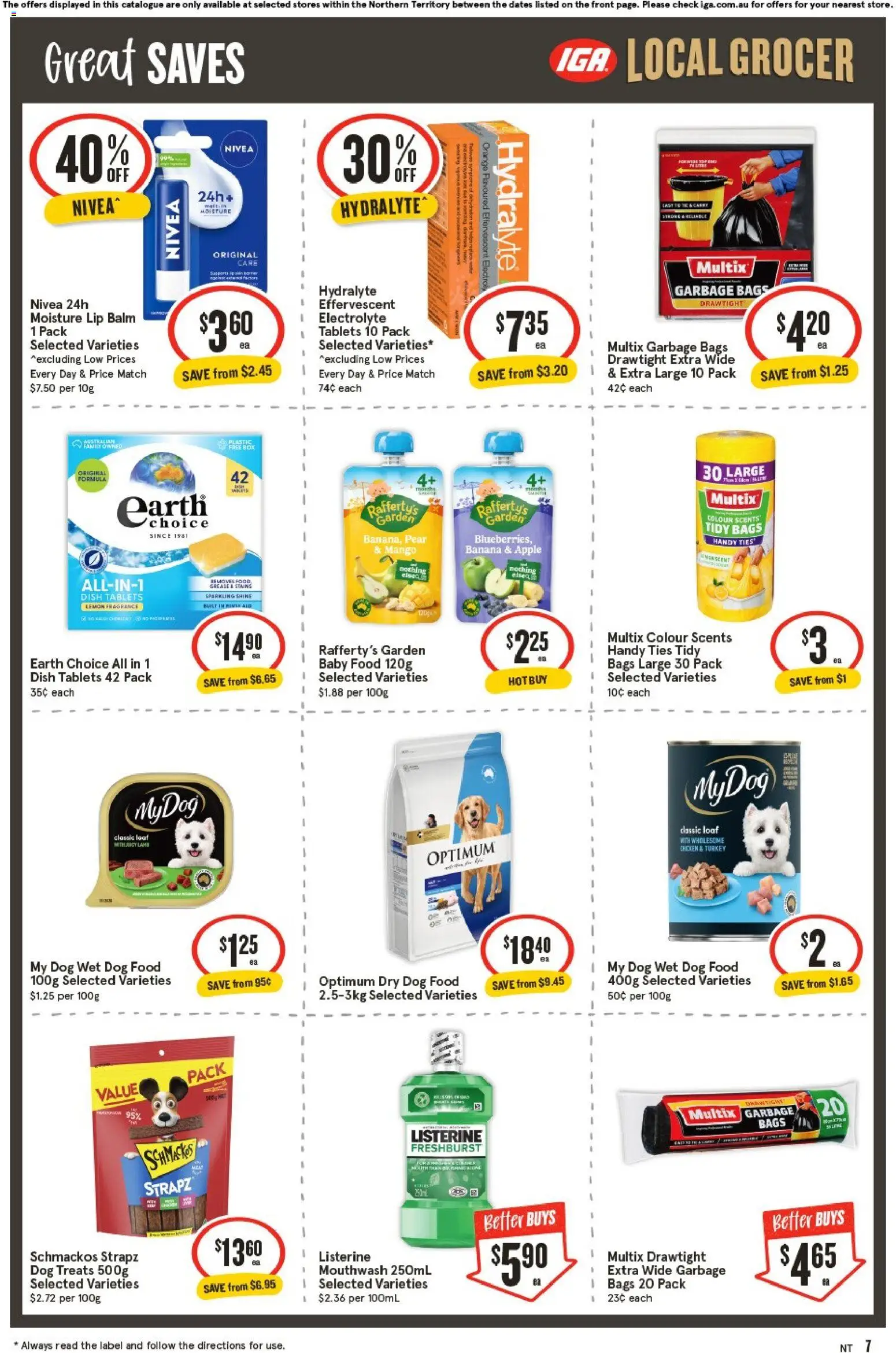 IGA catalogue - valid from 15.04.2026 | Page: 7 | Products: Garbage bags, Mouthwash, Baby food, Lemon
