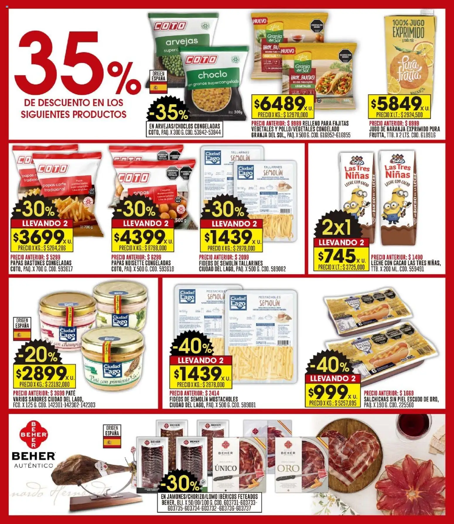 Coto ofertas │ válido desde el 09.03.2026 | Página: 7 | Productos: Arvejas, Paté, Fideos, Cacao