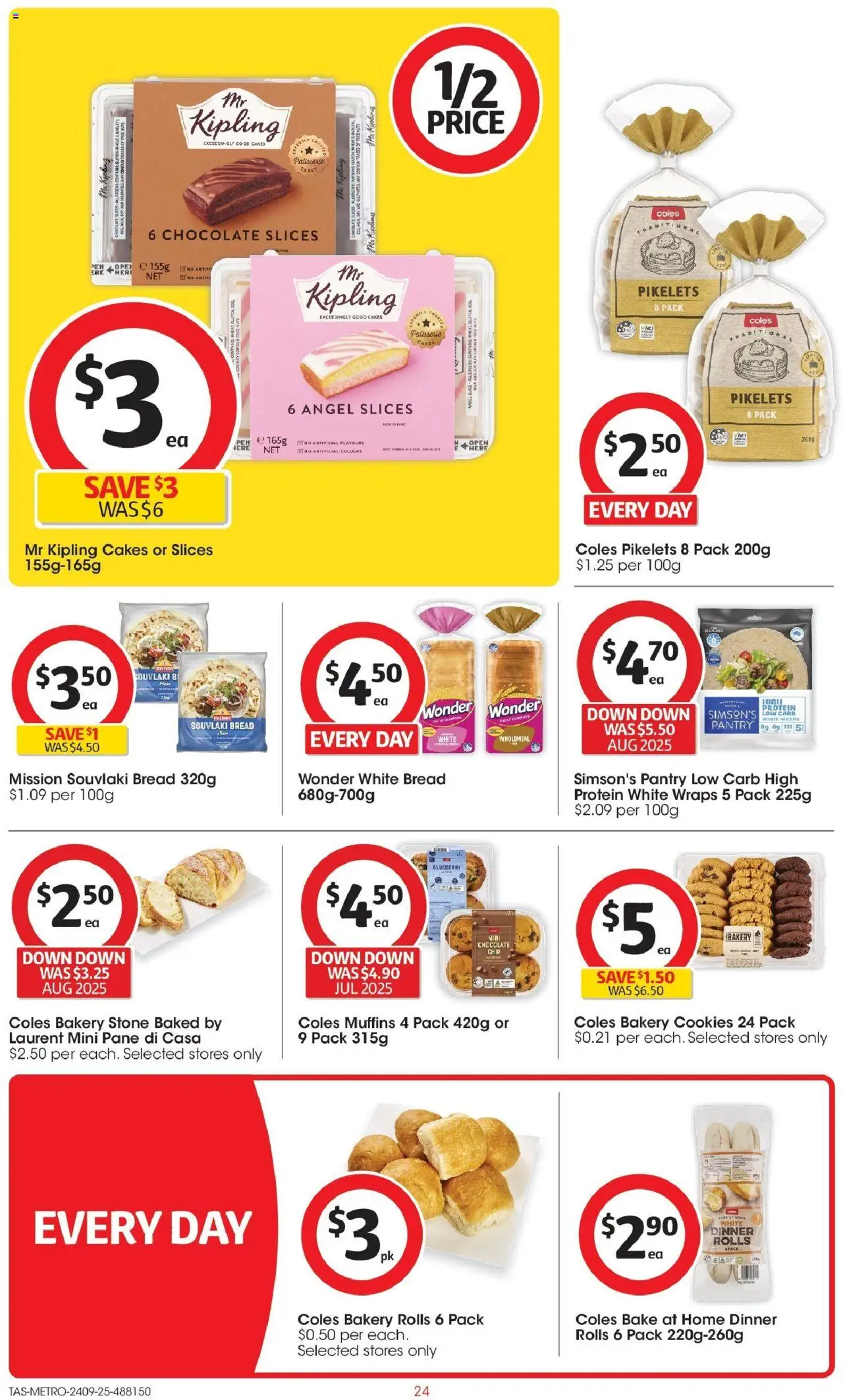 Coles catalogue - valid from 24.09.2025 | Page: 24 | Products: Clutch, Milk, Muffins, Wheat