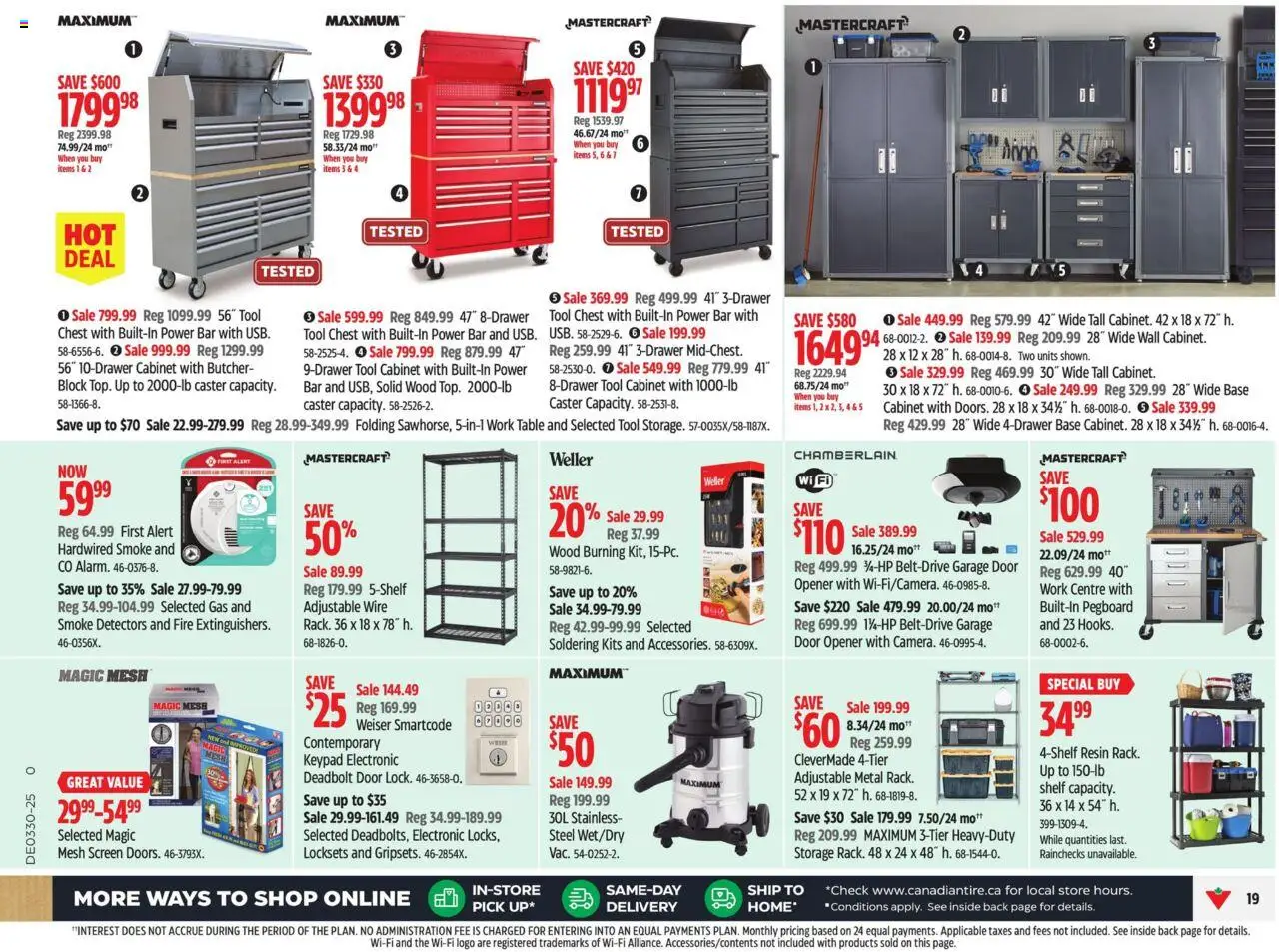 Canadian Tire flyer valid from 18.07.2025 | Page: 28 | Products: Shelf, Table, Cabinet