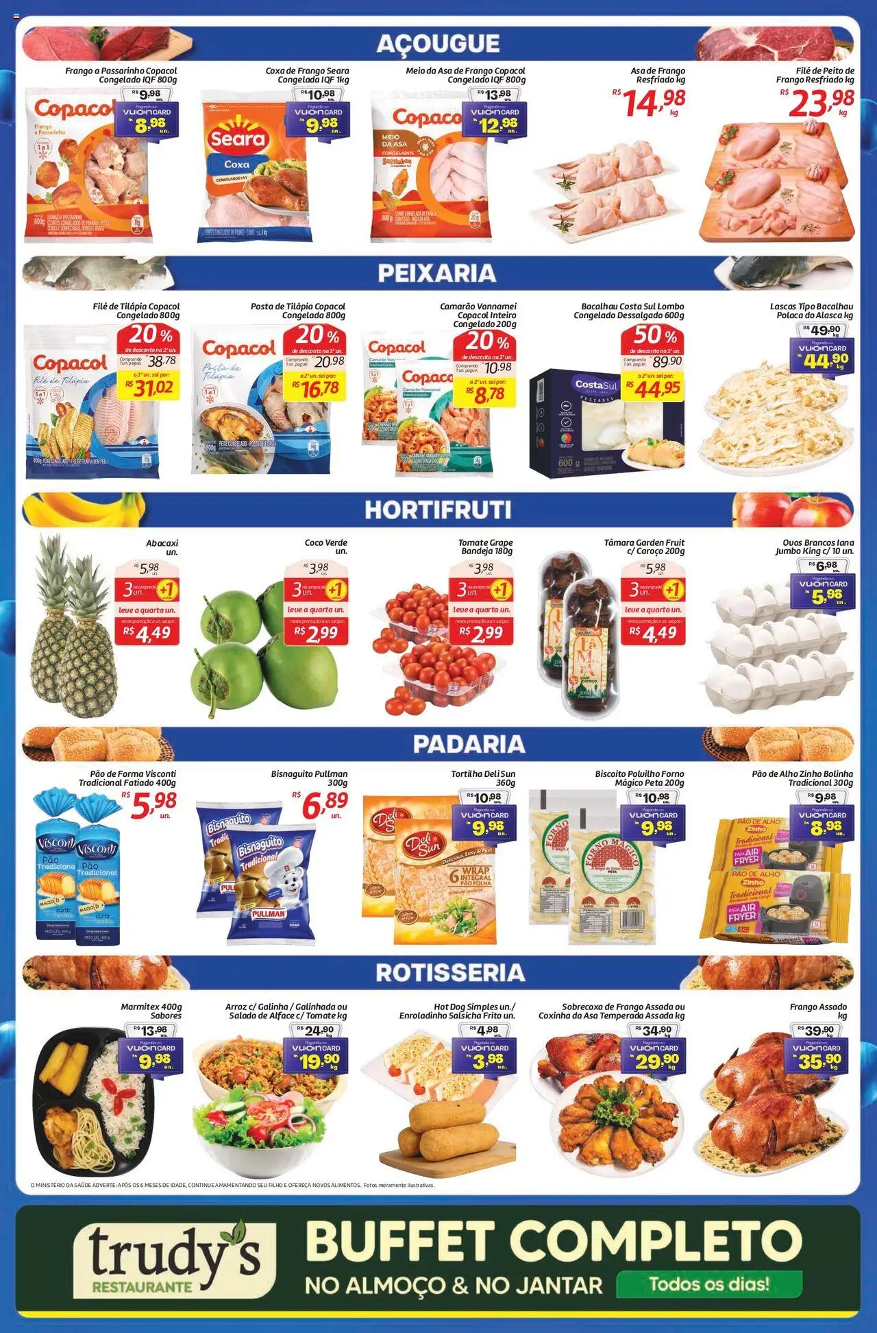 Comper Folheto - válido de 06.10.2025 | Página: 2 | Produtos: Salsicha, Asa de frango, Arroz, Salada