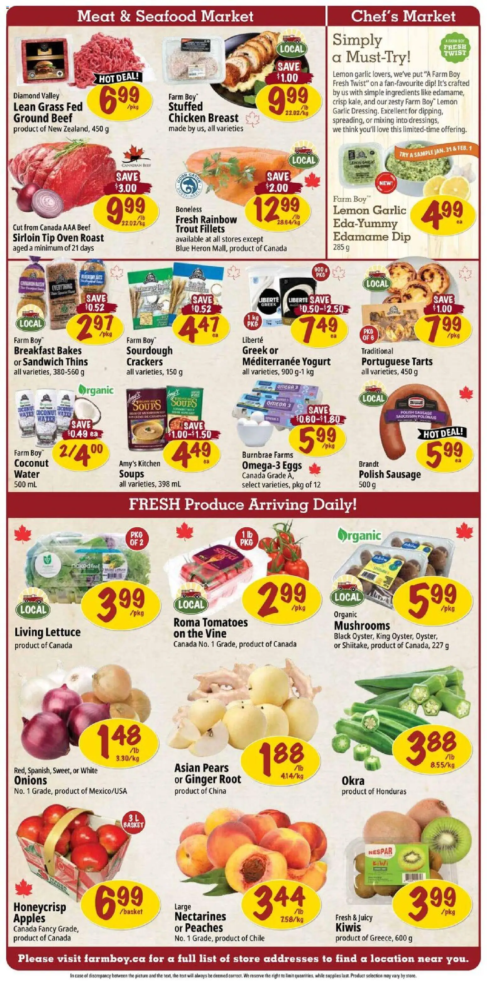 Farm Boy flyer valid from 29.01.2026 | Page: 2 | Products: Oven, Yogurt, Chicken, Apples