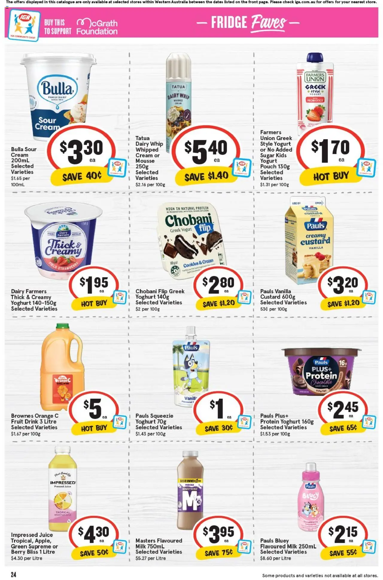 IGA catalogue - valid from 24.09.2025 | Page: 27 | Products: Milk, Chocolate, Cream, Fridge