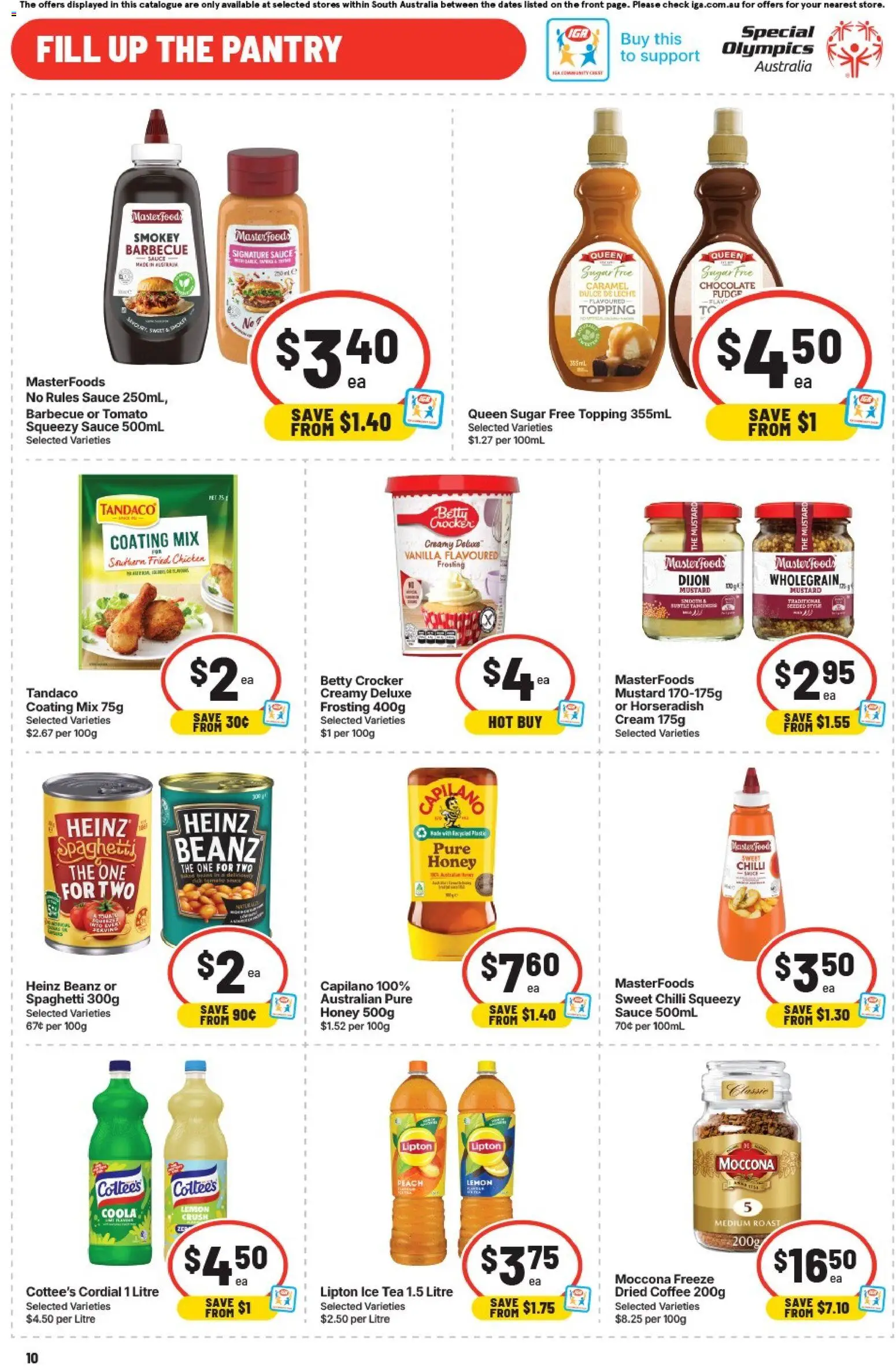 IGA catalogue - valid from 29.04.2026 | Page: 10 | Products: Chicken, Sauce, Sugar, Chilli