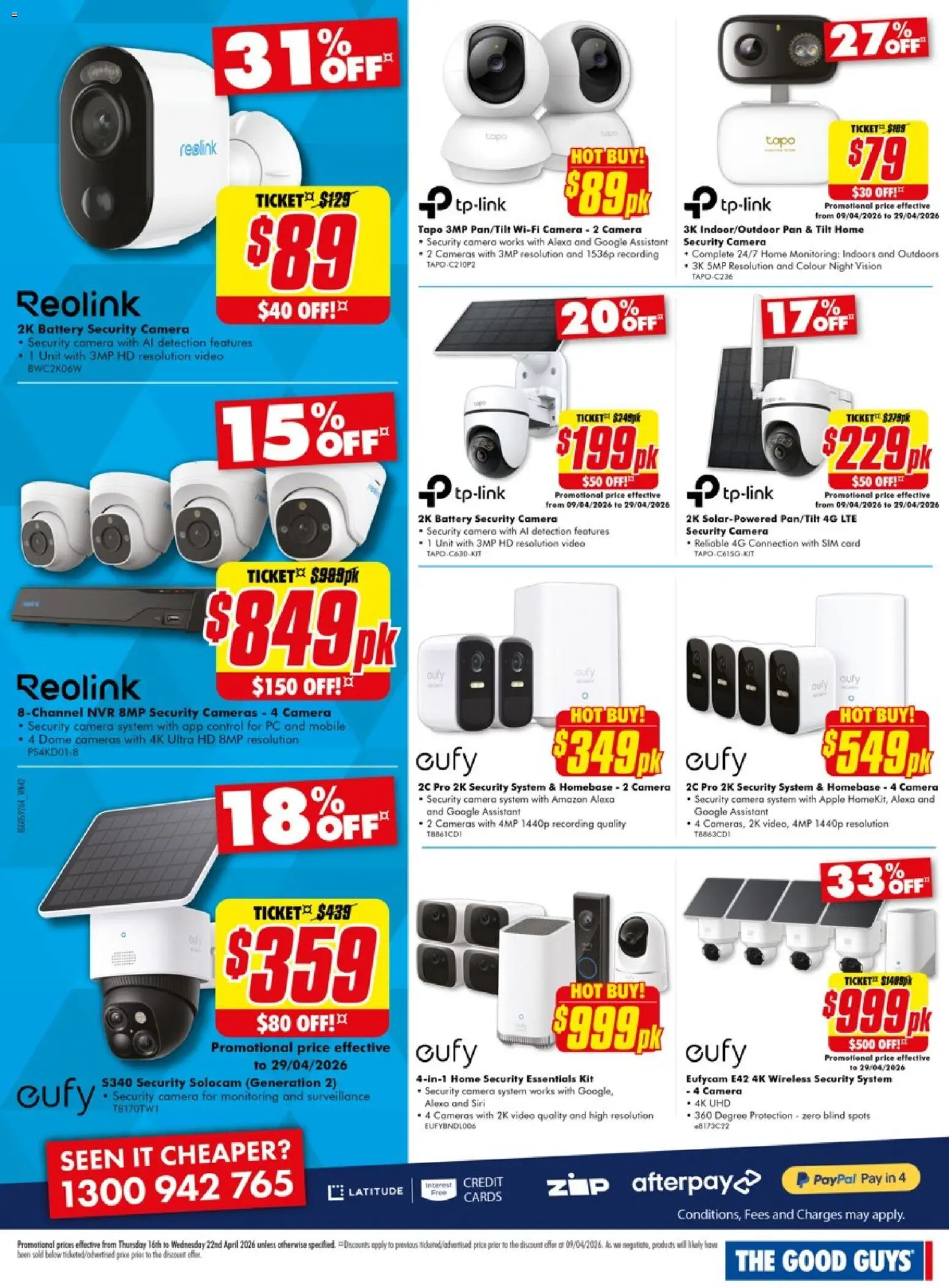 The Good Guys catalogue - valid from 15.04.2026 | Page: 8 | Products: Battery, Pc, Camera, Mobile