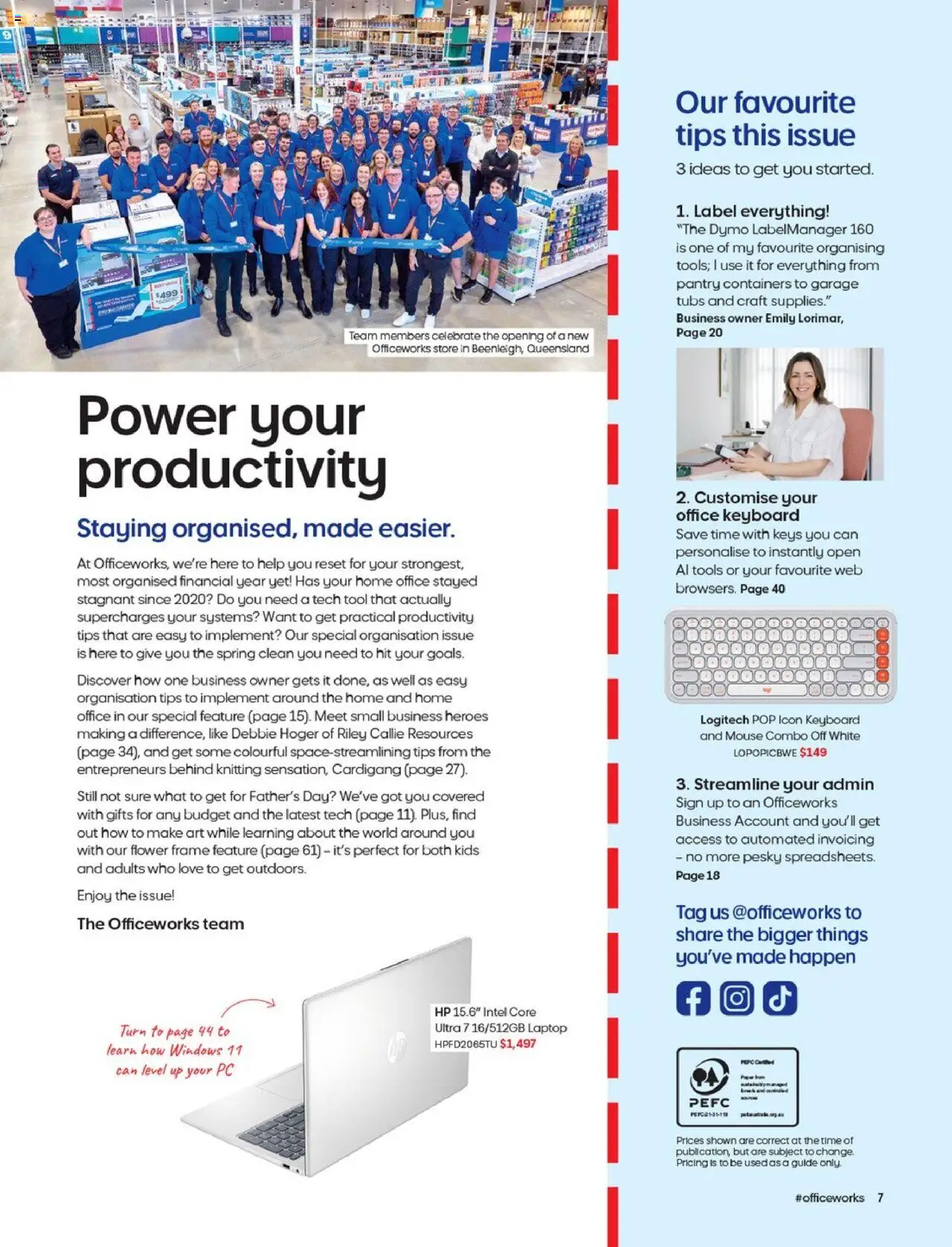 Officeworks catalogue - valid from 13.08.2025 | Page: 8 | Products: Pc, Keyboard, Laptop, Tools