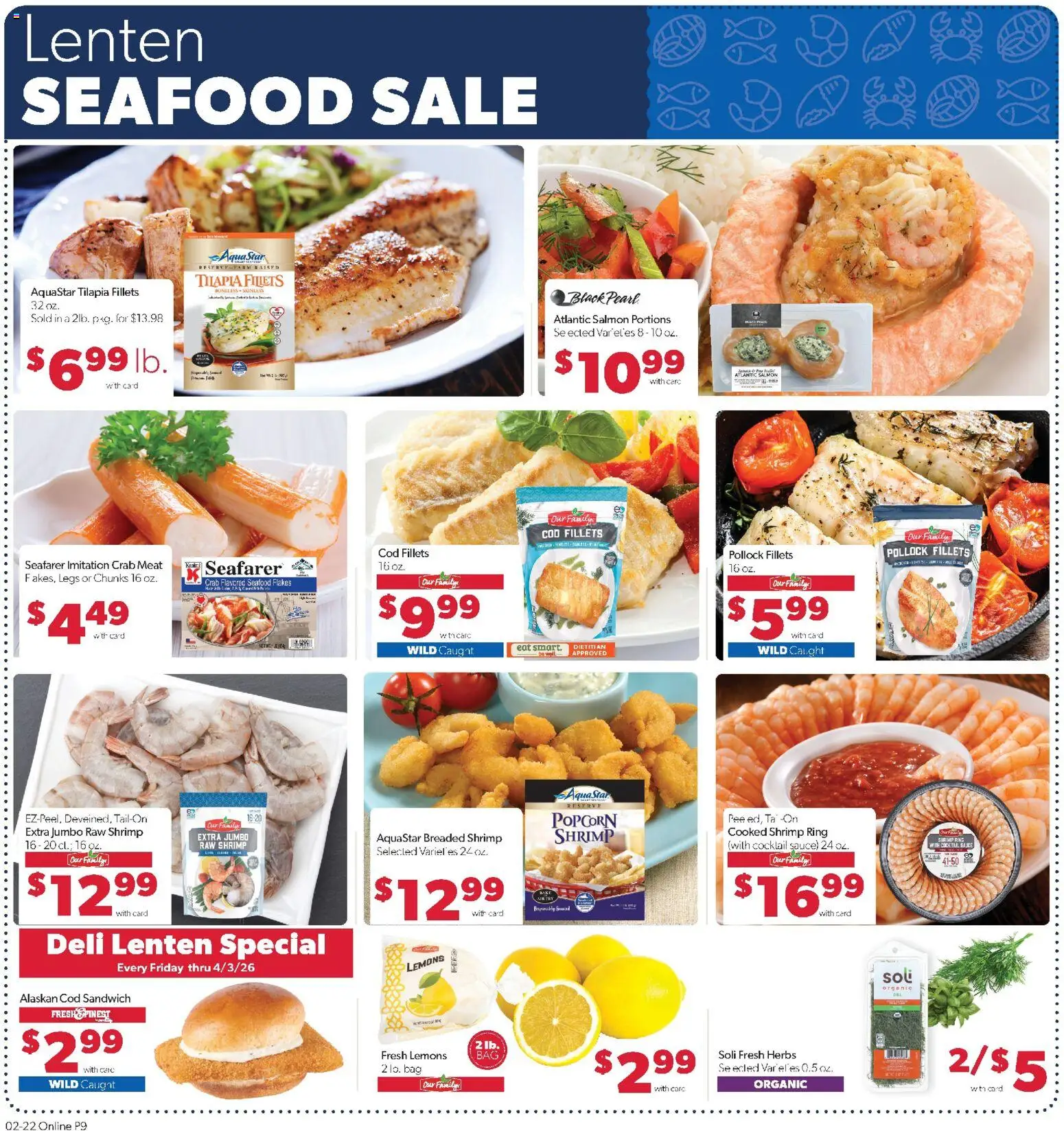 Family Fare Weekly Ad - NE - valid from 22.02.2026 | Page: 7 | Products: Ring, Sauce, Seafood, Bag