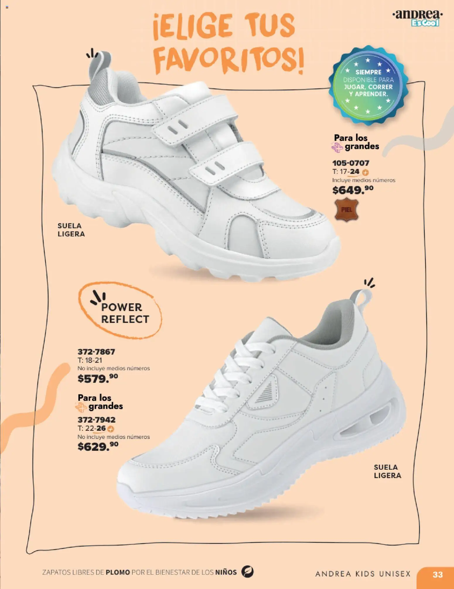 Nuevas ofertas de Andrea válidas en toda la República Mexicana desde el 25.05.2025. ¡Encuentra las mejores ofertas en Andrea catálogo Colegial ! | Página: 33 | Productos: Zapatos