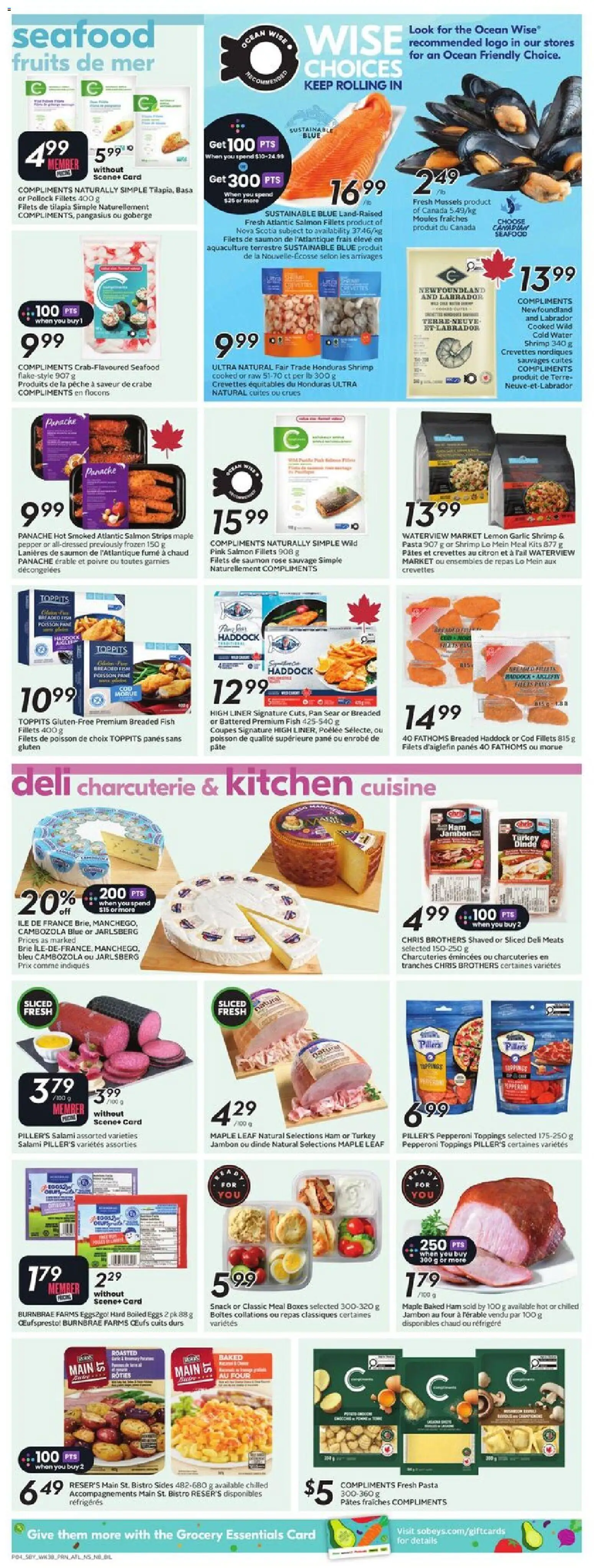Sobeys flyer valid from 15.01.2026 | Page: 7 | Products: Fish, Pasta, Turkey, Eggs