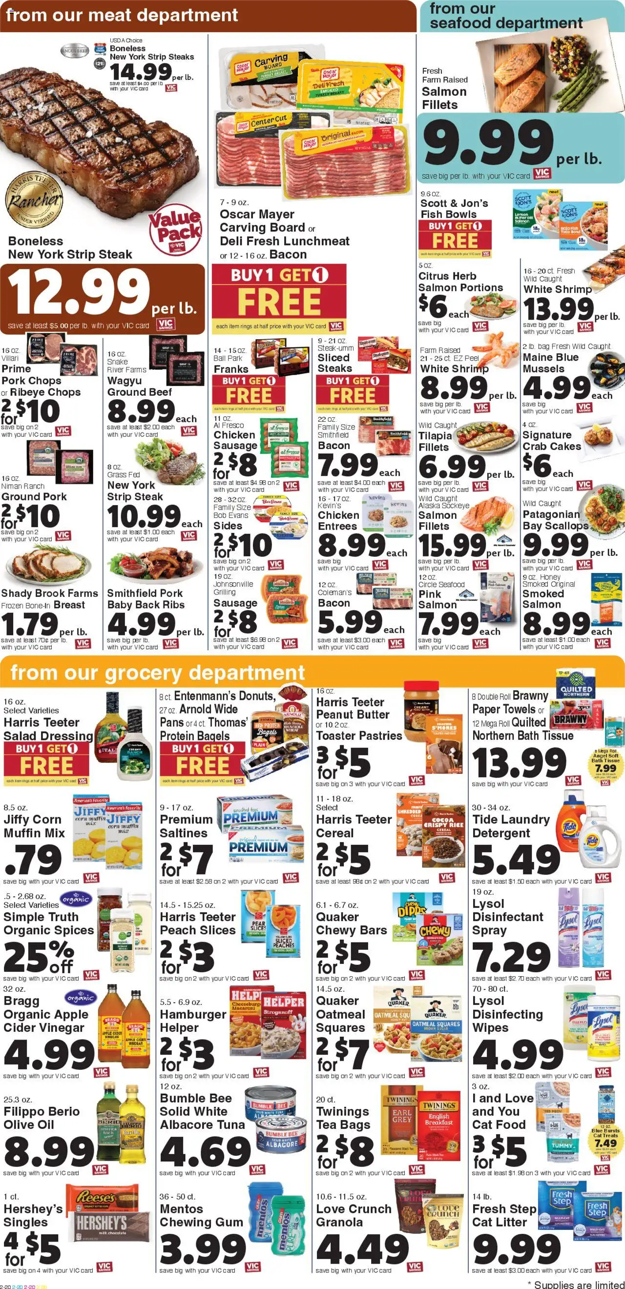 Harris Teeter Weekly Ad - valid from 08.10.2025 | Page: 4 | Products: Butter, Oil, Rice, Fish