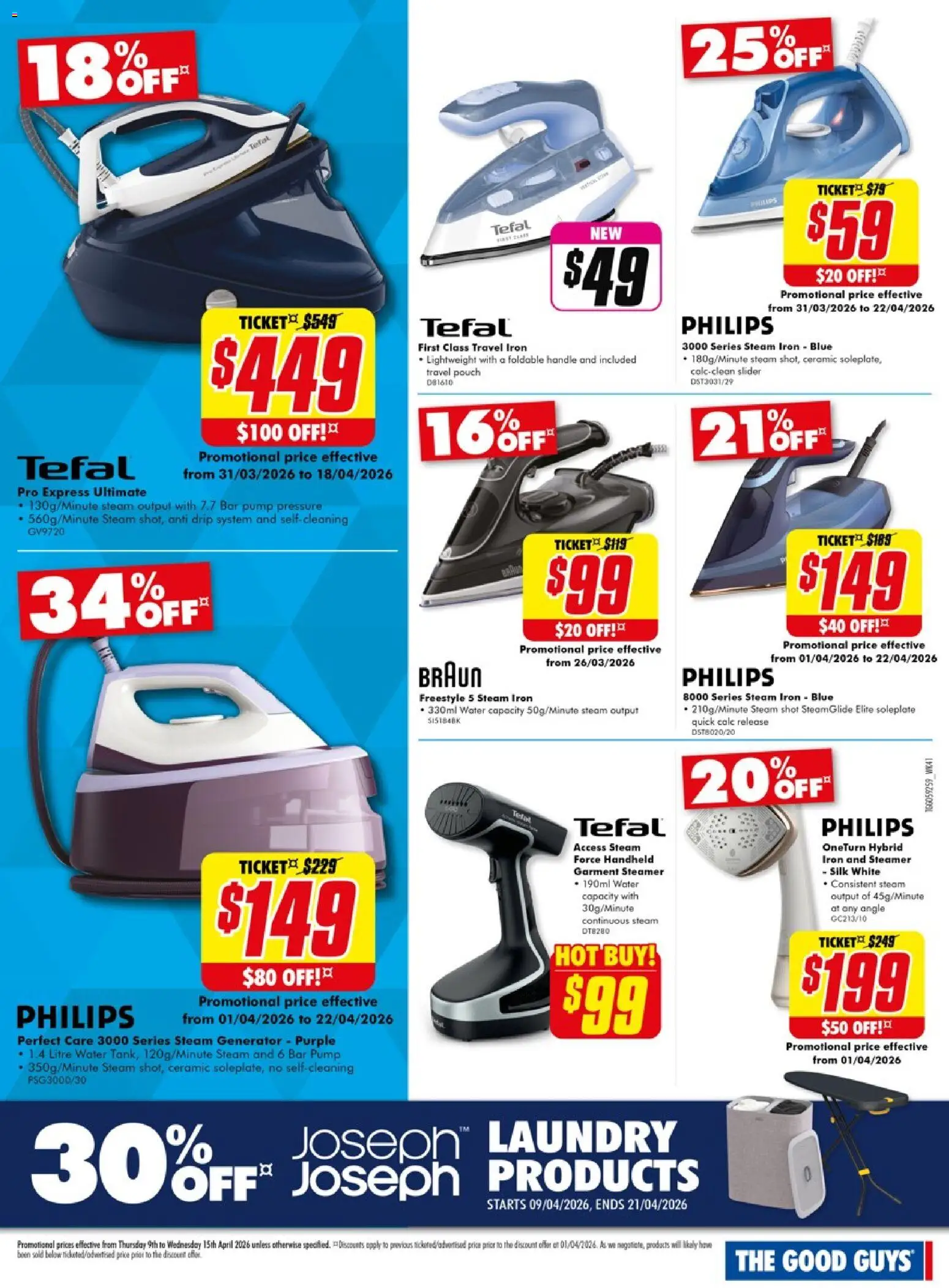 The Good Guys catalogue - valid from 08.04.2026 | Page: 10 | Products: Water, Laundry, Iron