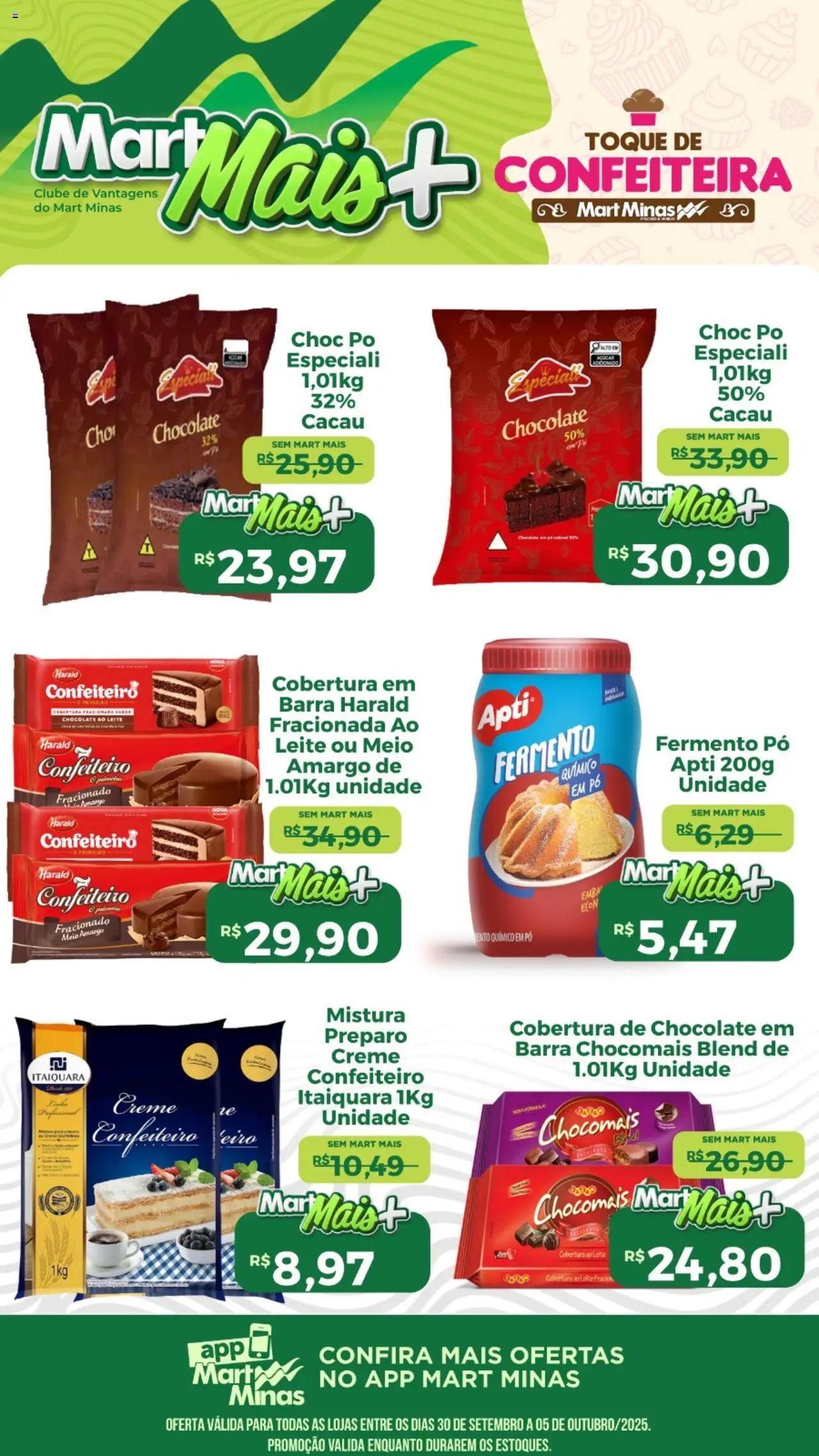 Mart Minas Folheto - válido de 30.09.2025 | Página: 2 | Produtos: Pó, Chocolate, Creme, Açúcar