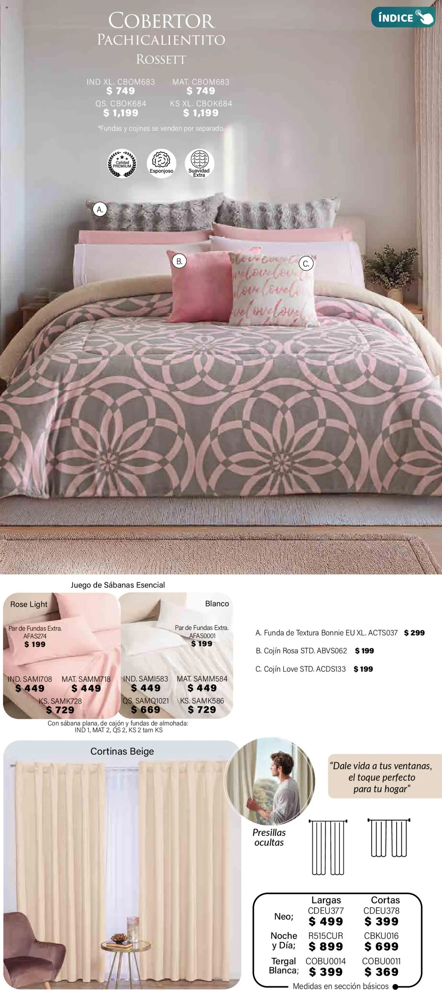 Nuevas ofertas de Colchas Concord válidas en toda la República Mexicana desde el 01.11.2025. ¡Encuentra las mejores ofertas en Colchas Concord Buen Fin! | Página: 320 | Productos: Cobertor, Juego, Almohada, Sabanas