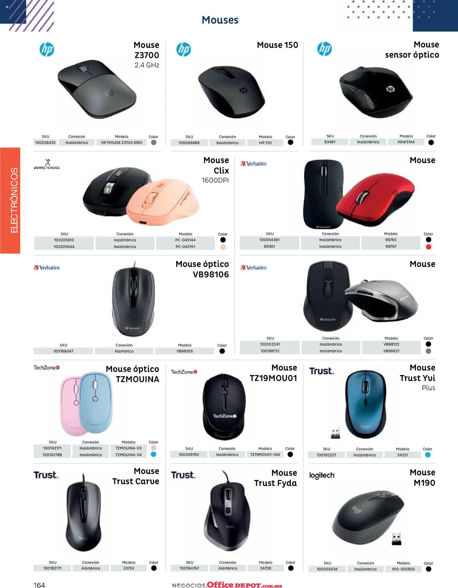 Nuevas ofertas de Office Depot válidas en toda la República Mexicana desde el 12.01.2026. ¡Encuentra las mejores ofertas en Office Depot catálogo 2026! | Página: 166 | Productos: Mouse