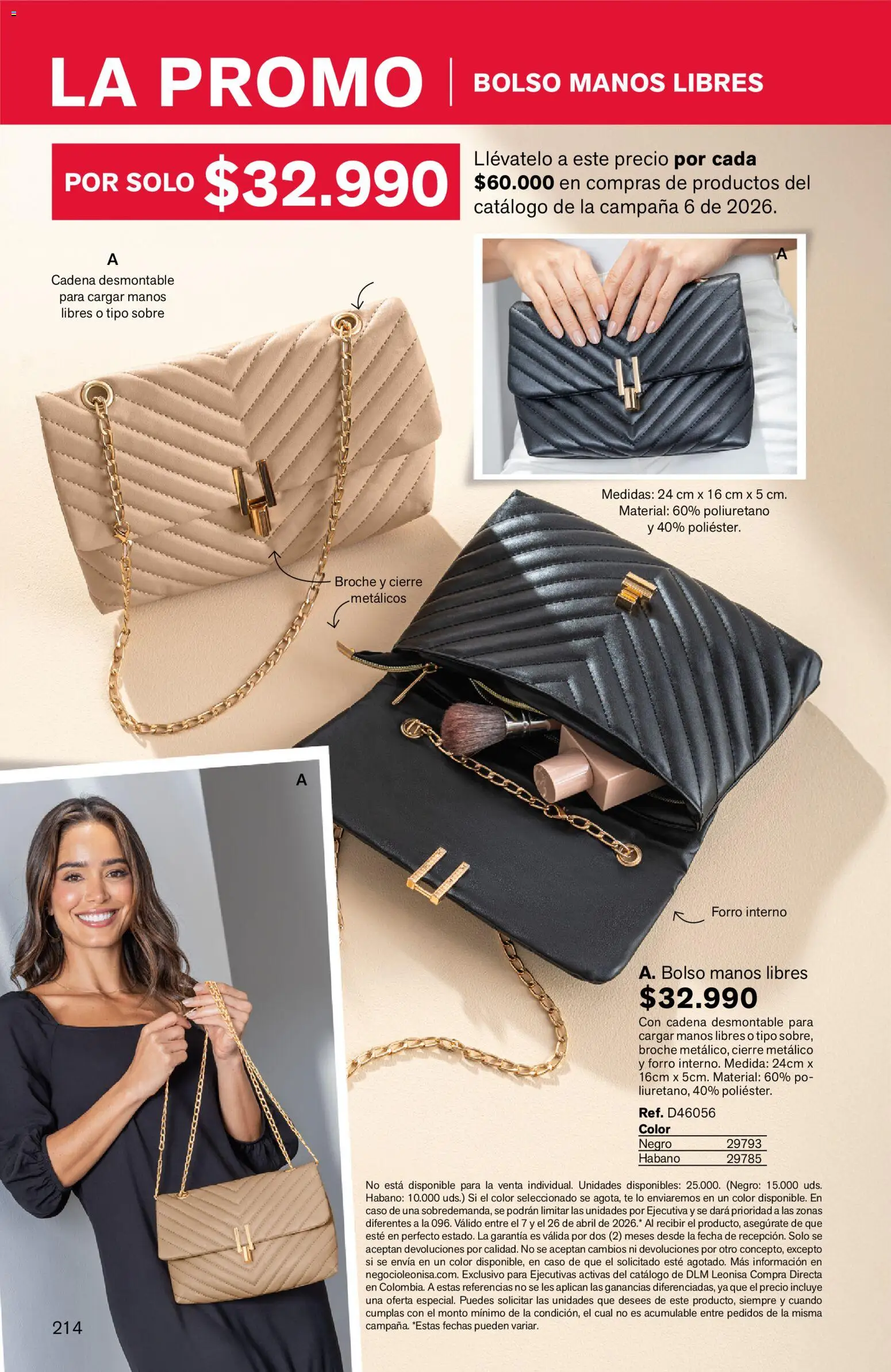 Leonisa revista - valida desde el 03.04.2026 | Página: 214 | Productos: Té, Caso, Sobre, Cadena