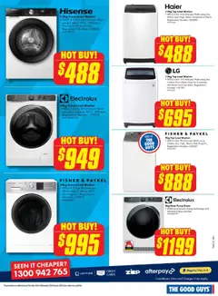 Preview of The Good Guys  Catalogue  - valid from 15.10.2025 | Page: 4 | Products: Water, Dryer, Washer, Press