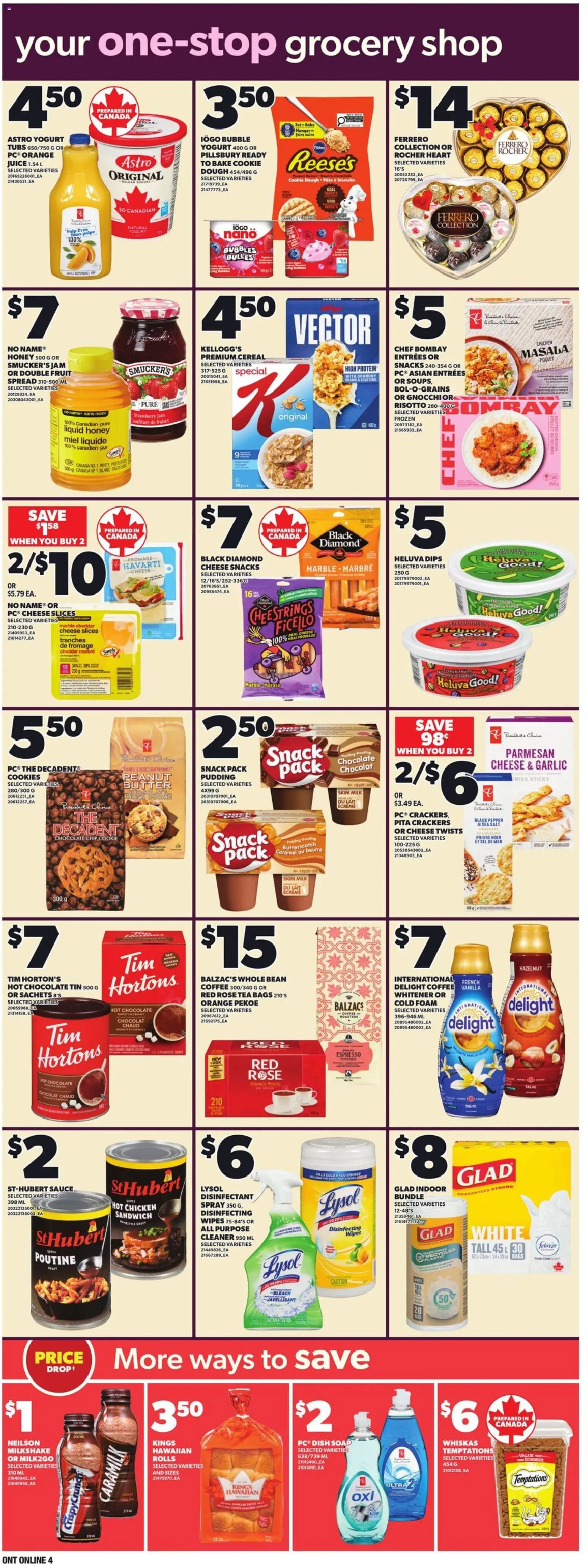 Loblaws flyer valid from 05.02.2026 | Page: 16 | Products: Milk, Cheese, Yogurt, Coffee
