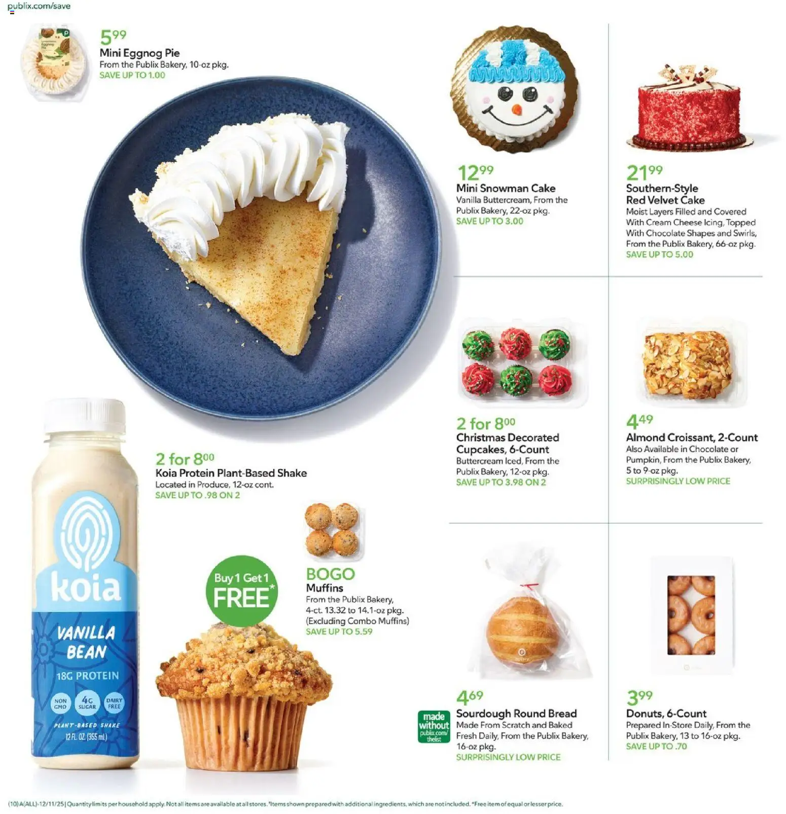 Publix Weekly Ad - valid from 10.12.2025 | Page: 10 | Products: Cheese, Bread, Cream, Sugar