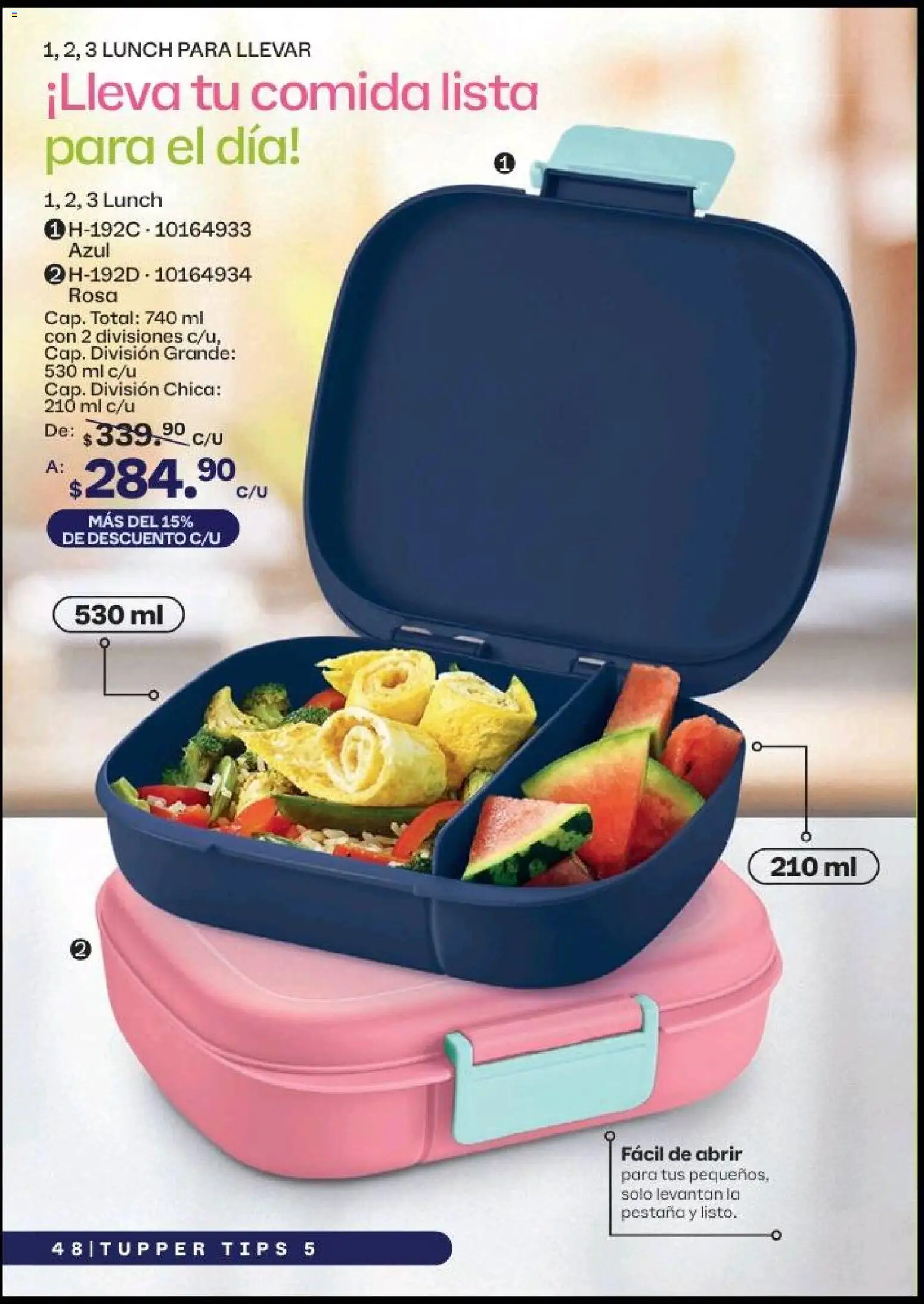 Nuevas ofertas de Tupperware válidas en toda la República Mexicana desde el 20.04.2026. ¡Encuentra las mejores ofertas en Tupperware catálogo! | Página: 47 | Productos: Tupper