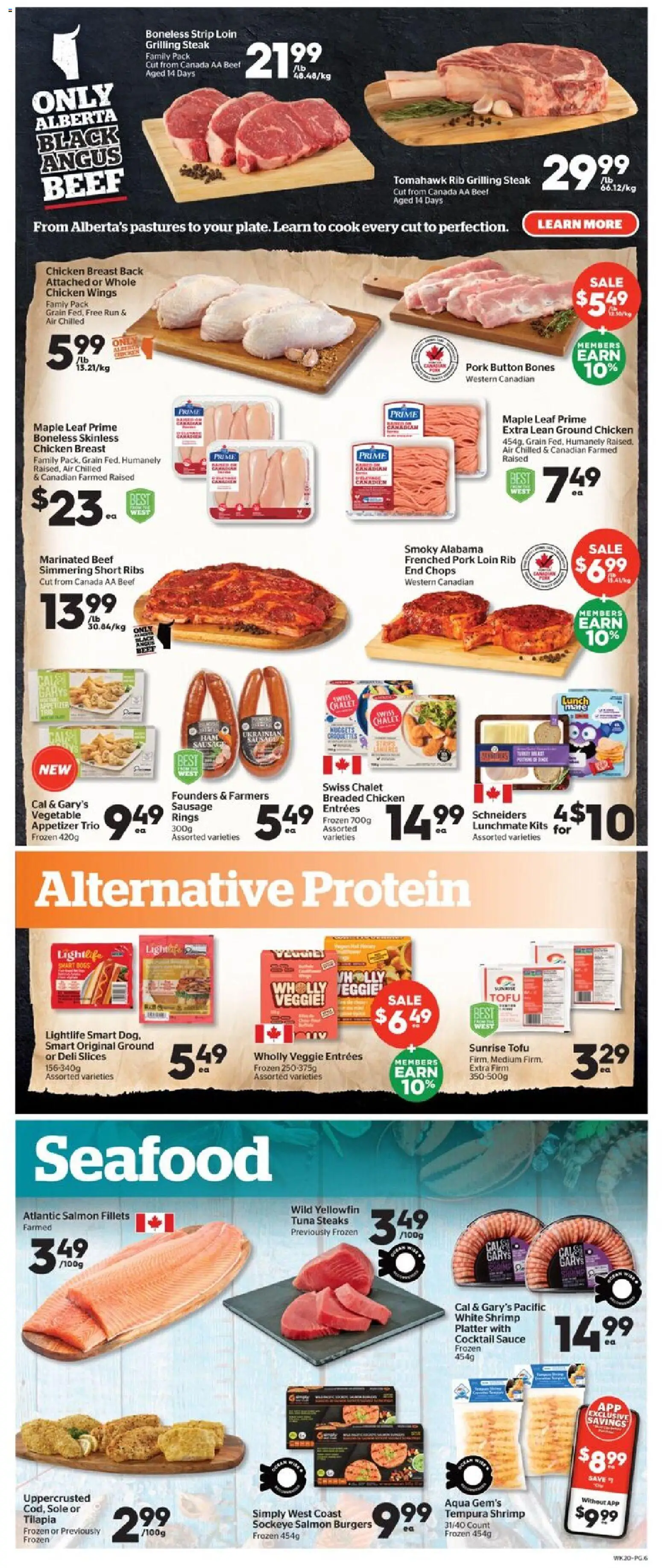 Calgary Co-op flyer valid from 19.03.2026 | Page: 7 | Products: Beef, Chicken wings, Chicken, Pork