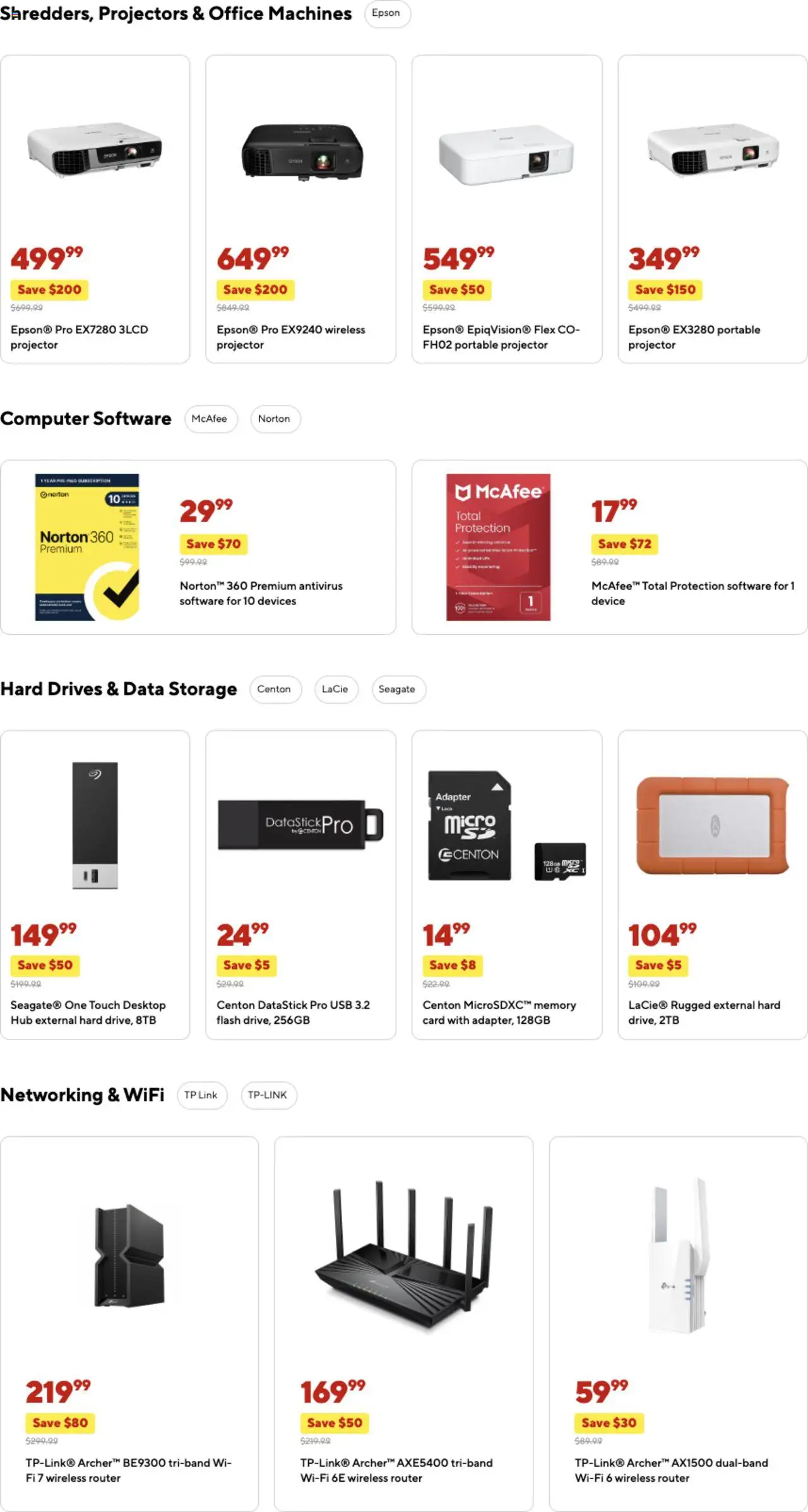 Staples Weekly Ad - valid from 28.09.2025 | Page: 7 | Products: Hub, Projector, Adapter, Usb