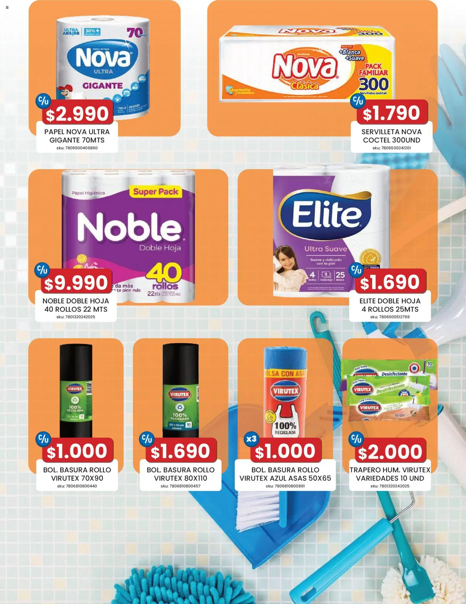 Letak Cugat │ válido desde el 09.02.2026 | Página: 40 | Productos: Trapero, Desinfectante, Papel higiénico, Té