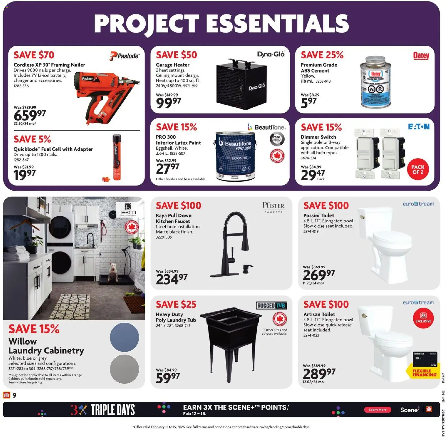 Home Hardware flyer valid from 12.02.2026 | Page: 9 | Products: Adapter, Cabinet