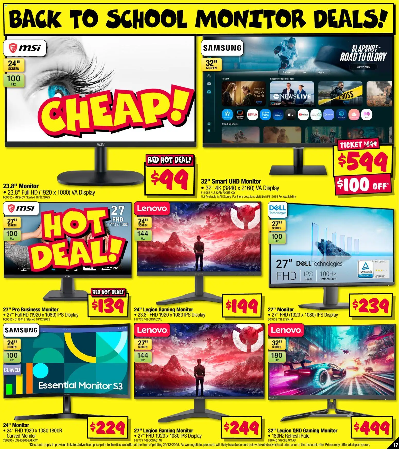 JB Hi-Fi catalogue - valid from 08.01.2026 | Page: 17 | Products: Watch, Monitor, Screen