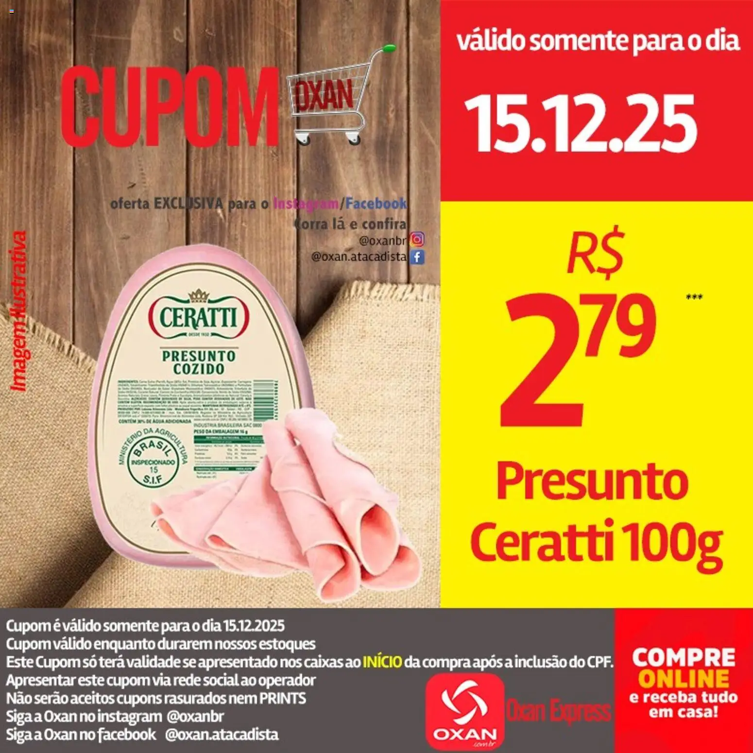 Oxan Atacadista Folheto - válido de 15.12.2025 | Página: 1 | Produtos: Presunto