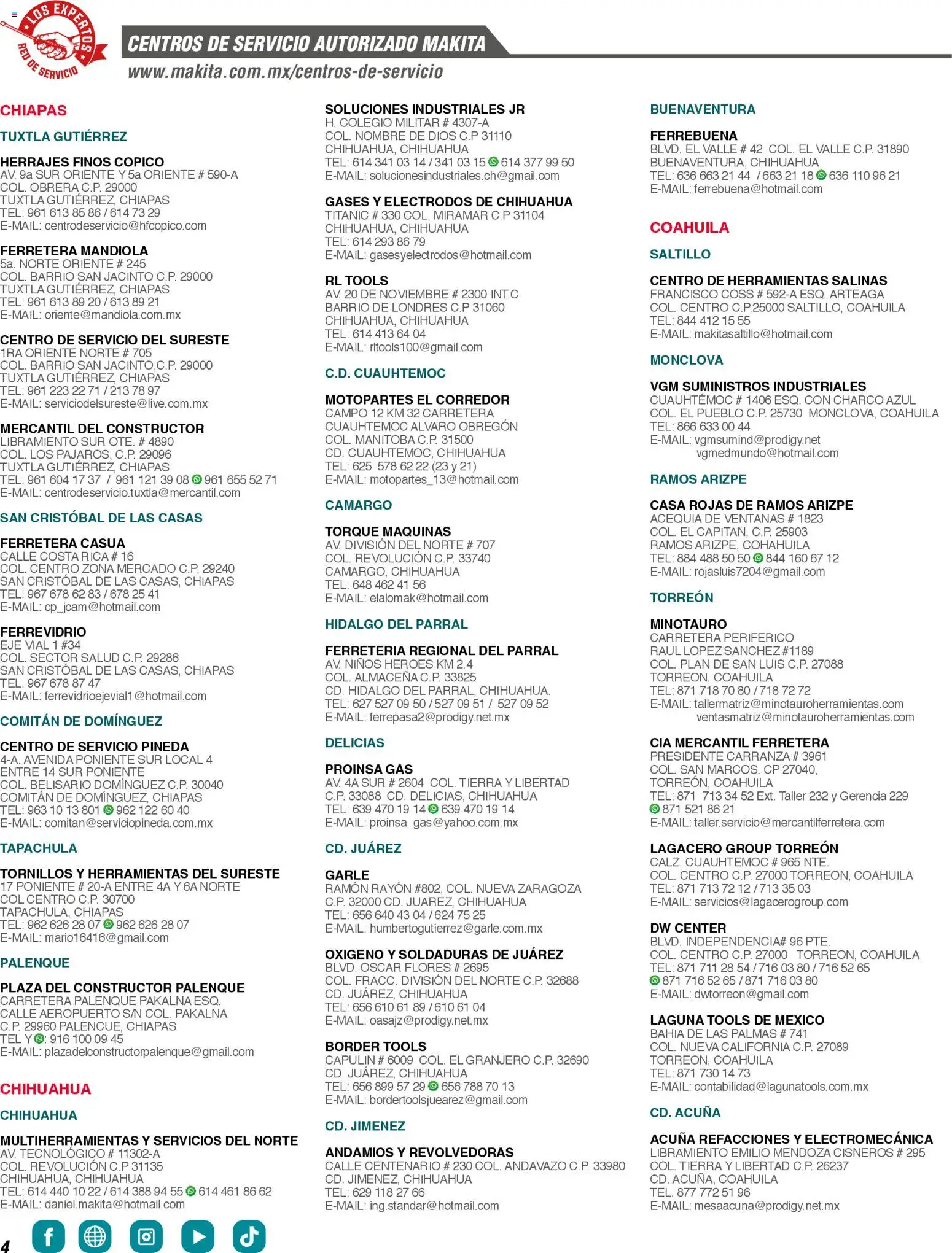 Nuevas ofertas de Makita válidas en toda la República Mexicana desde el 01.01.2024. ¡Encuentra las mejores ofertas en Makita catálogo General! | Página: 4 | Productos: Col