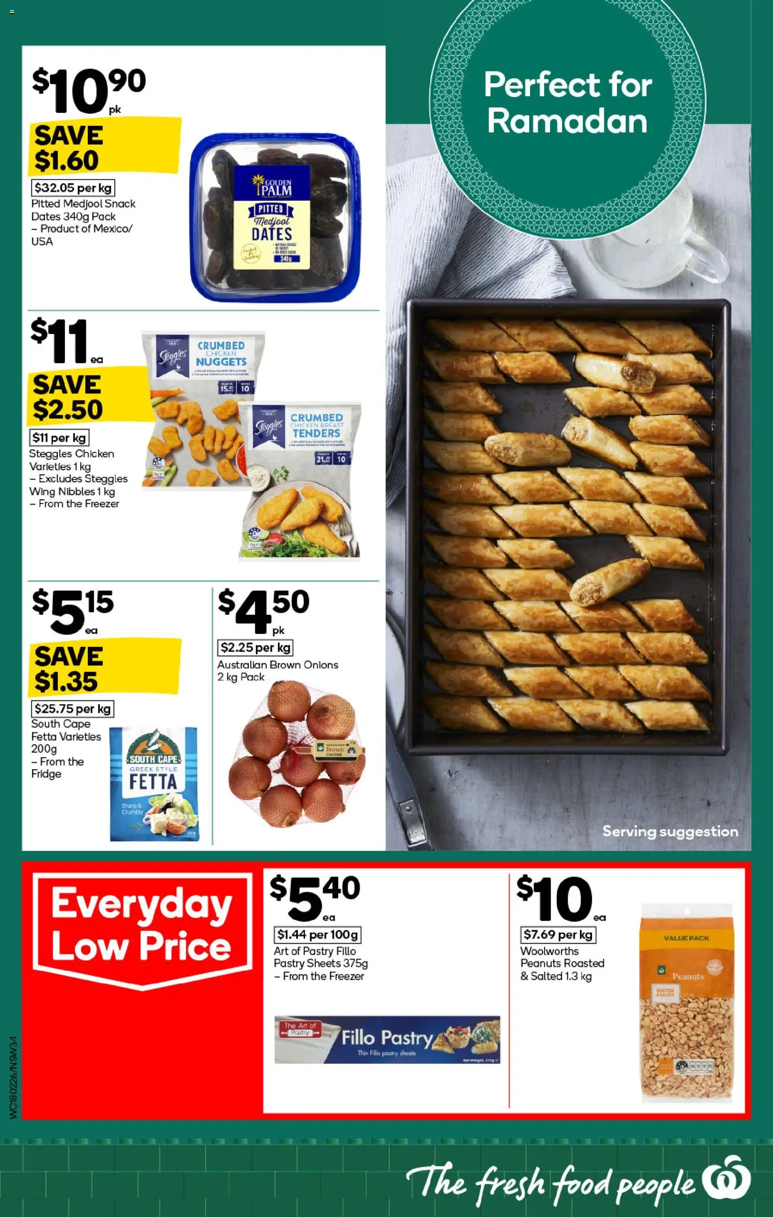 Woolworths catalogue - valid from 18.02.2026 | Page: 32 | Products: Chicken, Peanuts, Pastry, Onions
