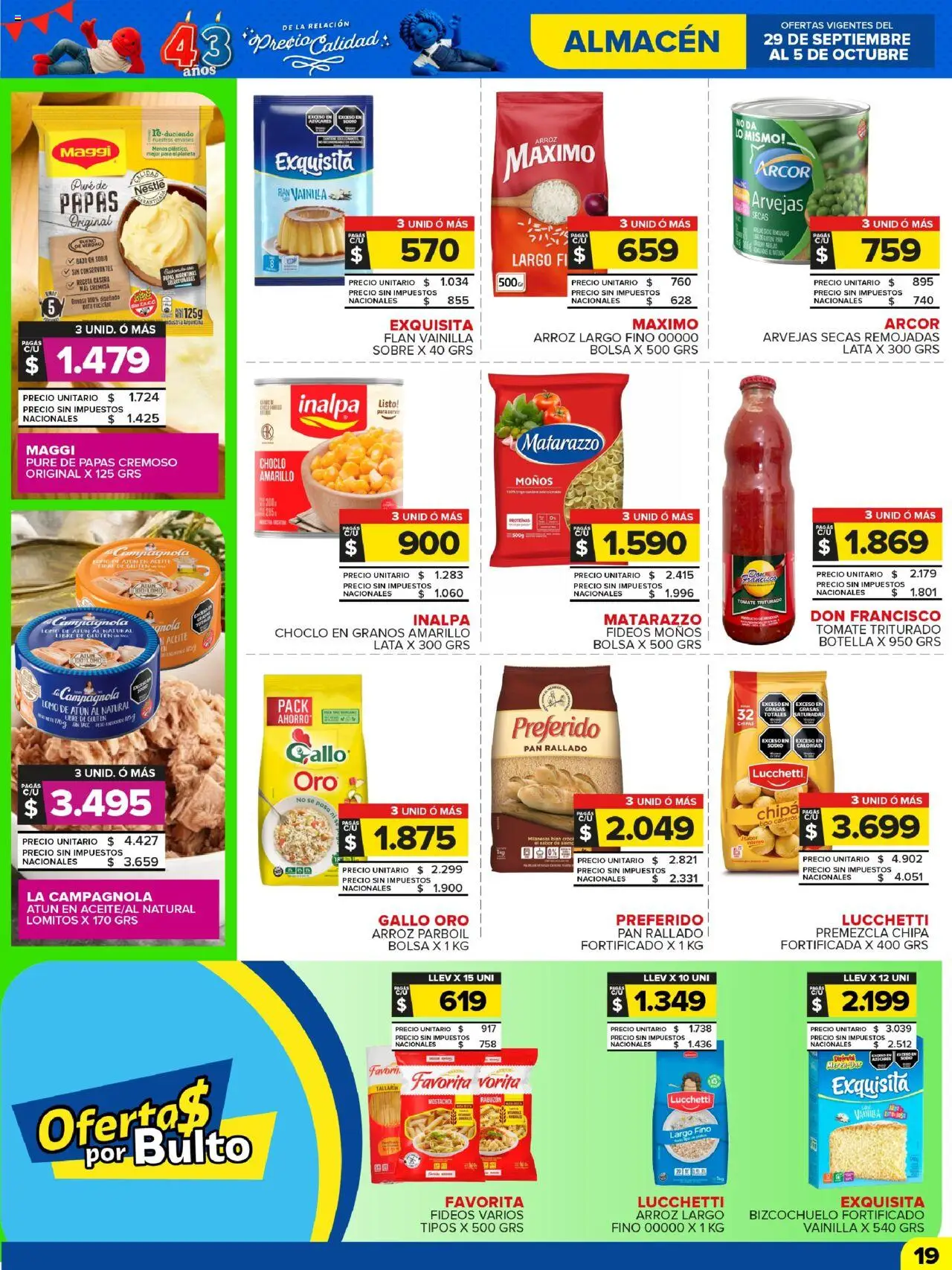 Carrefour Maxi catálogo │ válido desde el 30.09.2025 | Página: 19 | Productos: Bolsa, Arvejas, Arroz, Pan rallado