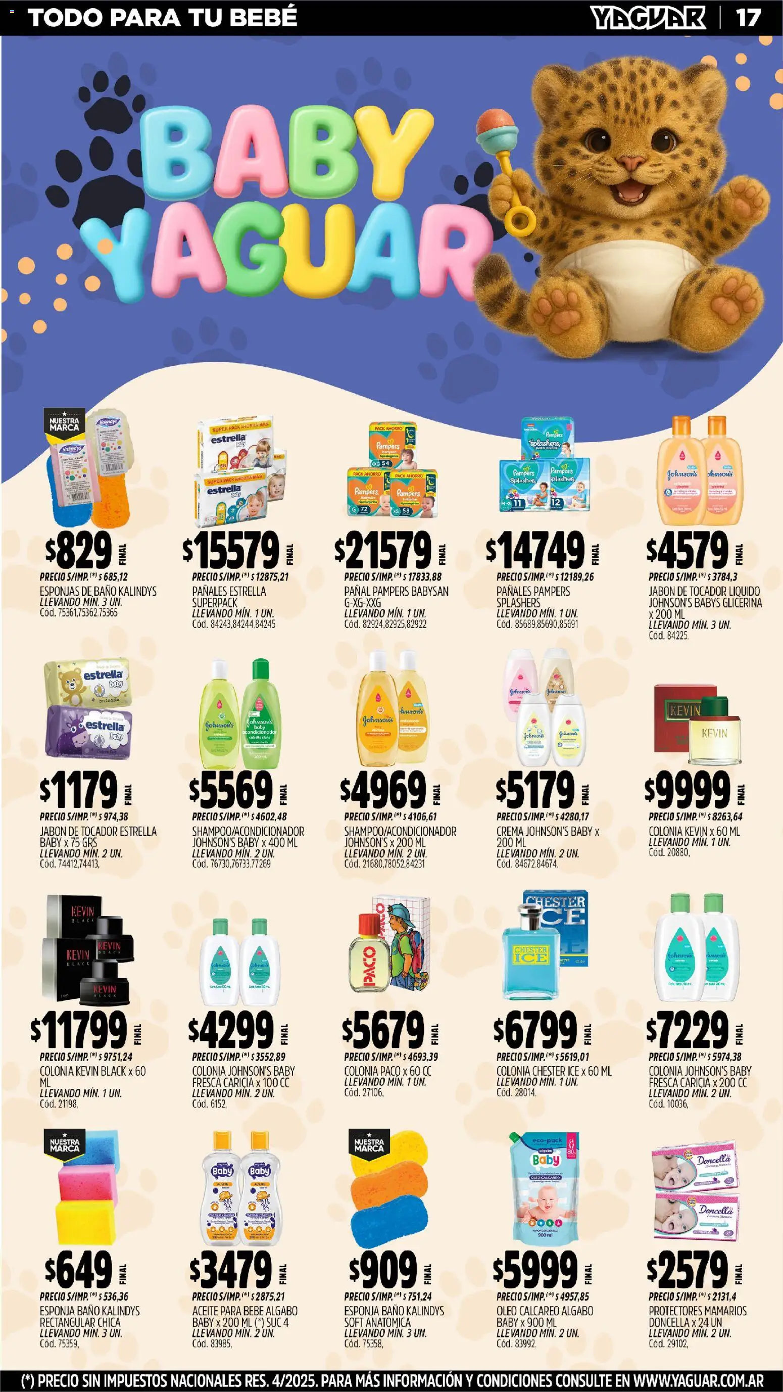 Yaguar - Mar del Plata │ válido desde el 03.11.2025 | Página: 19 | Productos: Aceite, Jabón, Esponja, Crema
