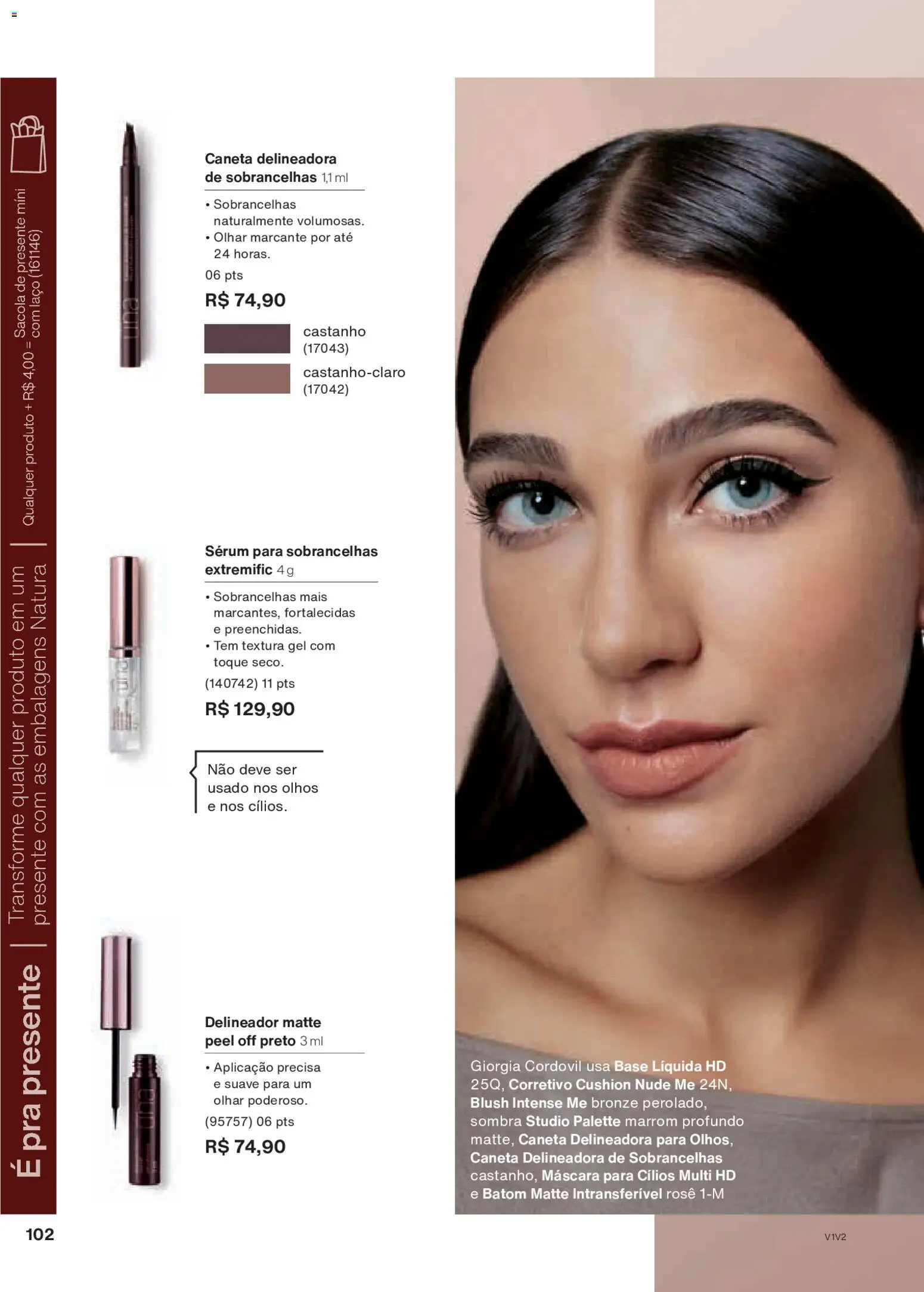 Natura Folheto - válido de 26.11.2025 | Página: 102 | Produtos: Corretivo, Máscara para cílios, Delineador, Sérum
