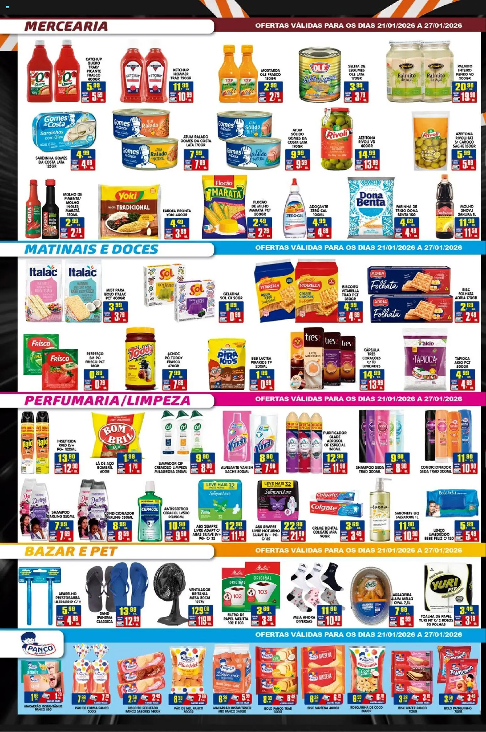 Higa's Supermercado Folheto - válido de 21.01.2026 | Página: 2 | Produtos: Shampoo, Pó, Pão de forma, Biscoito recheado