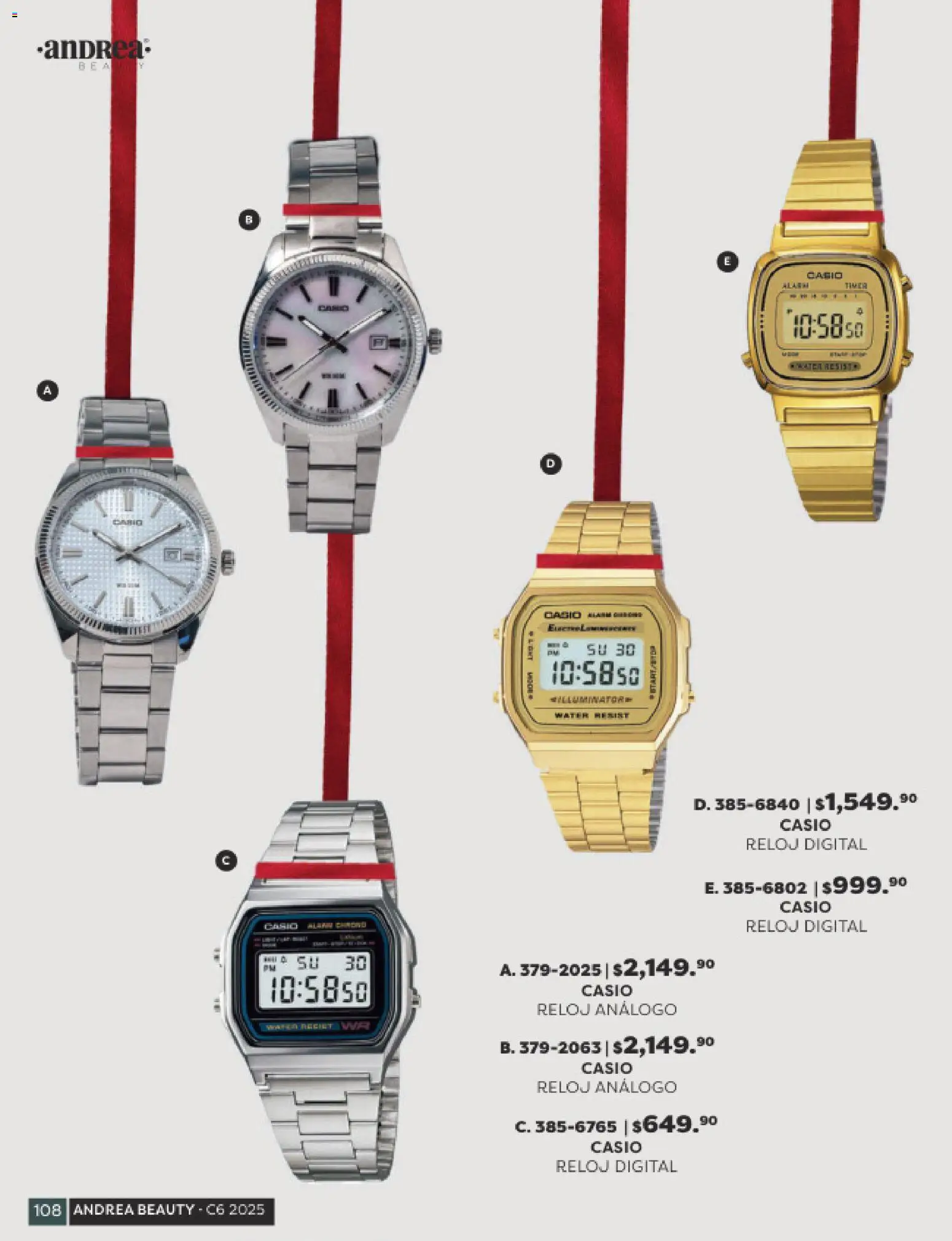 Nuevas ofertas de Andrea válidas en toda la República Mexicana desde el 31.10.2025. ¡Encuentra las mejores ofertas en Andrea catálogo Beauty! | Página: 108 | Productos: Reloj