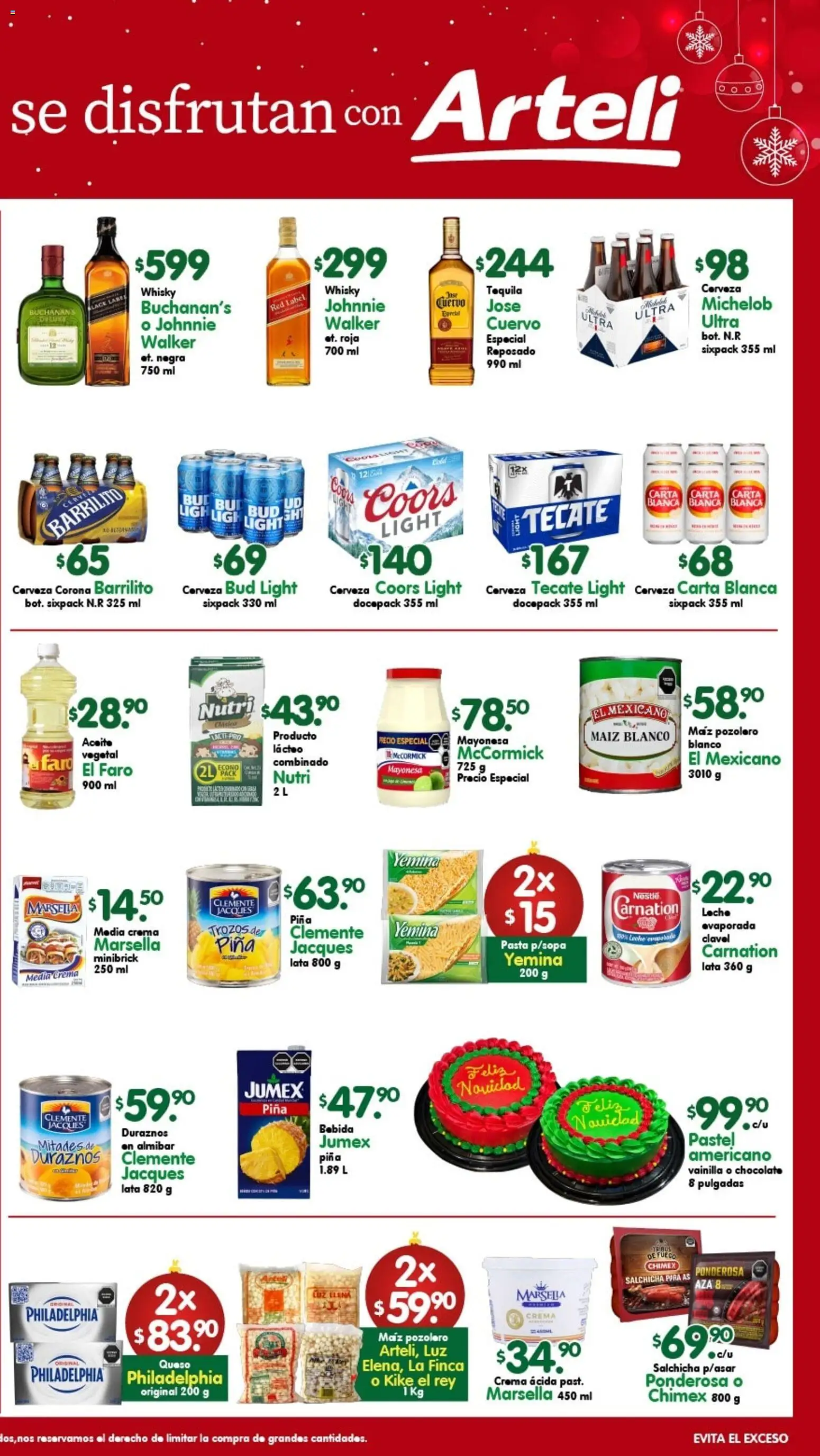 Nuevas ofertas de Arteli válidas en toda la República Mexicana desde el 23.12.2025. ¡Encuentra las mejores ofertas en Arteli folleto! | Página: 2 | Productos: Mayonesa, Crema, Leche, Pastel
