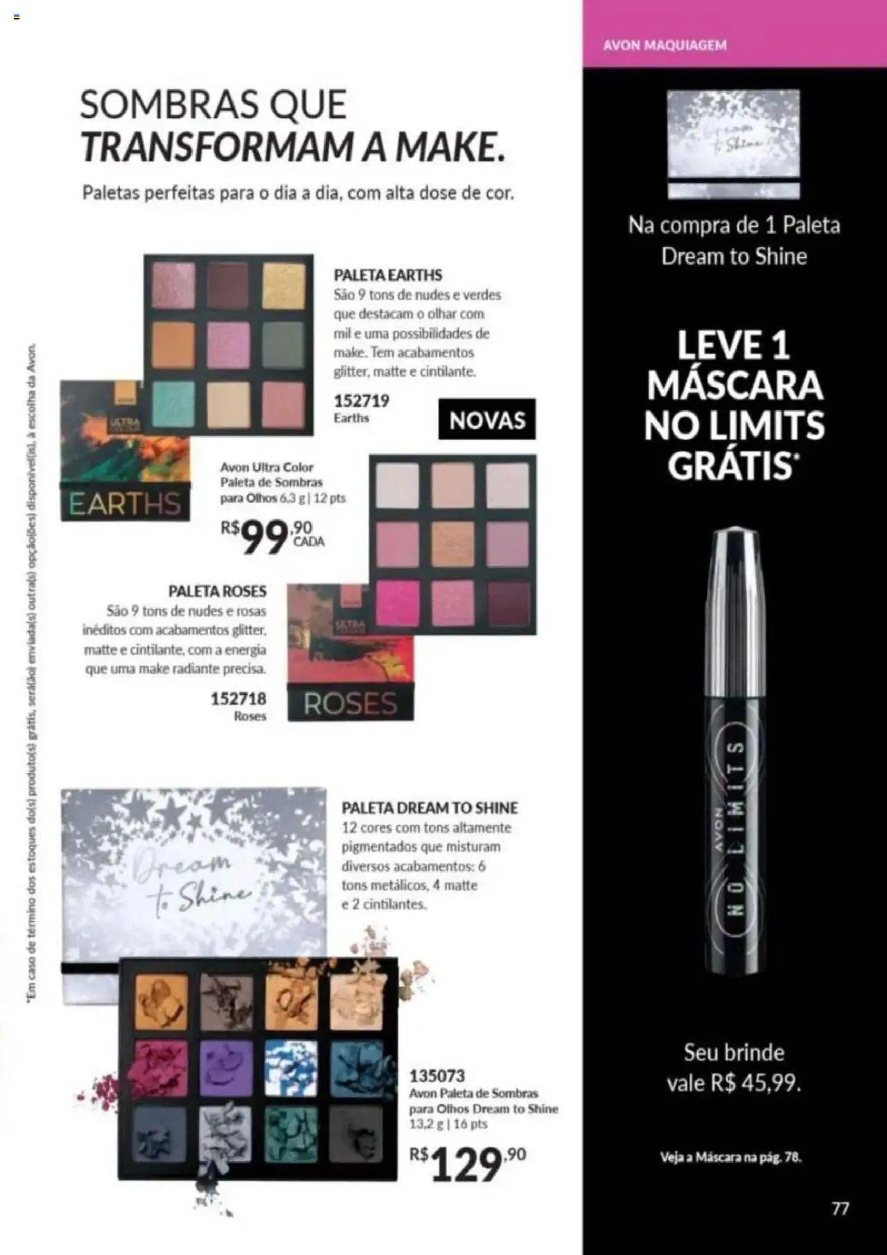 Avon Folheto - válido de 26.09.2025 | Página: 77 | Produtos: Maquiagem