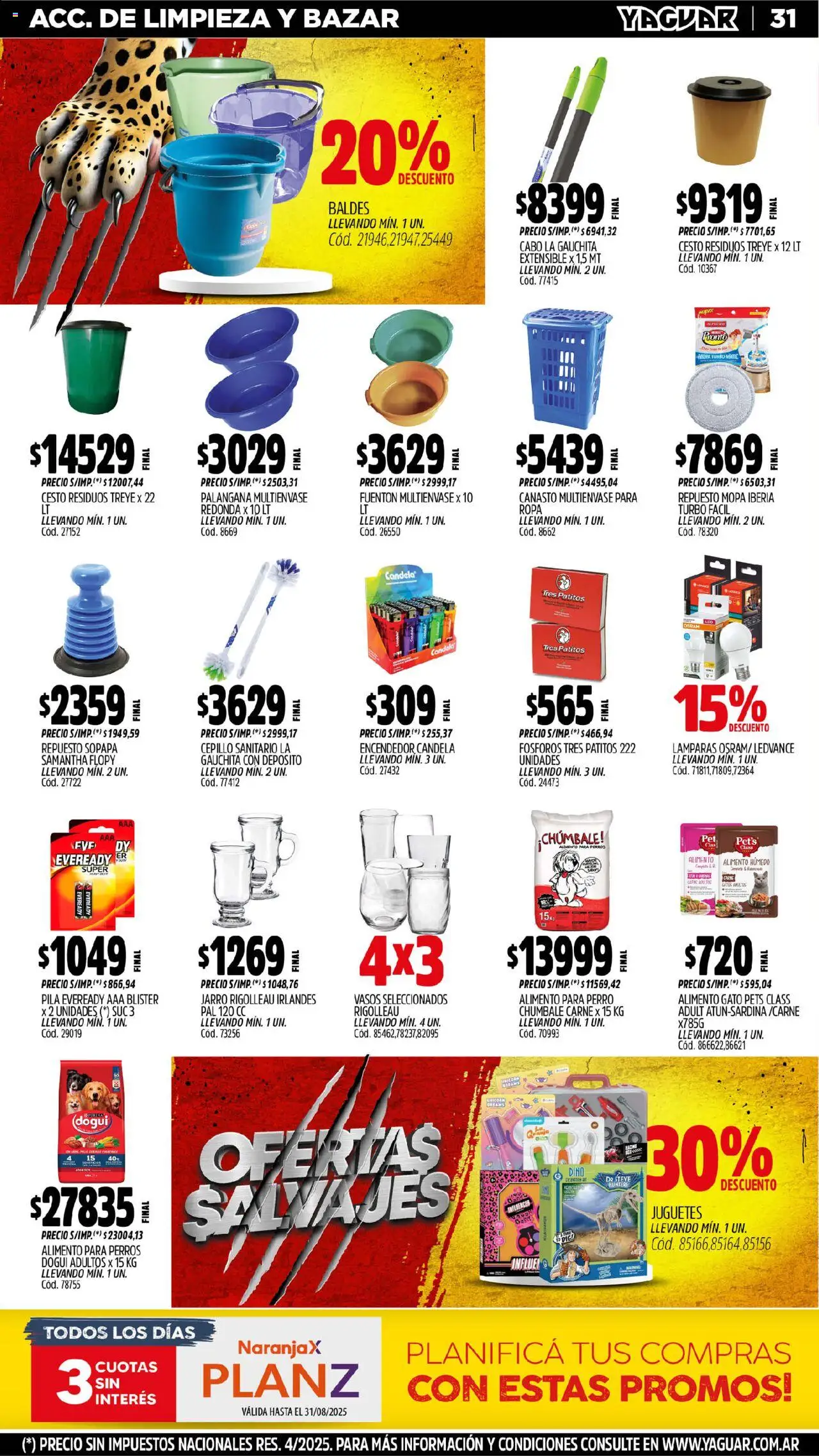 Yaguar - General Roca │ válido desde el 04.08.2025 | Página: 32 | Productos: Pila, Cepillo, Ropa, Sopapa