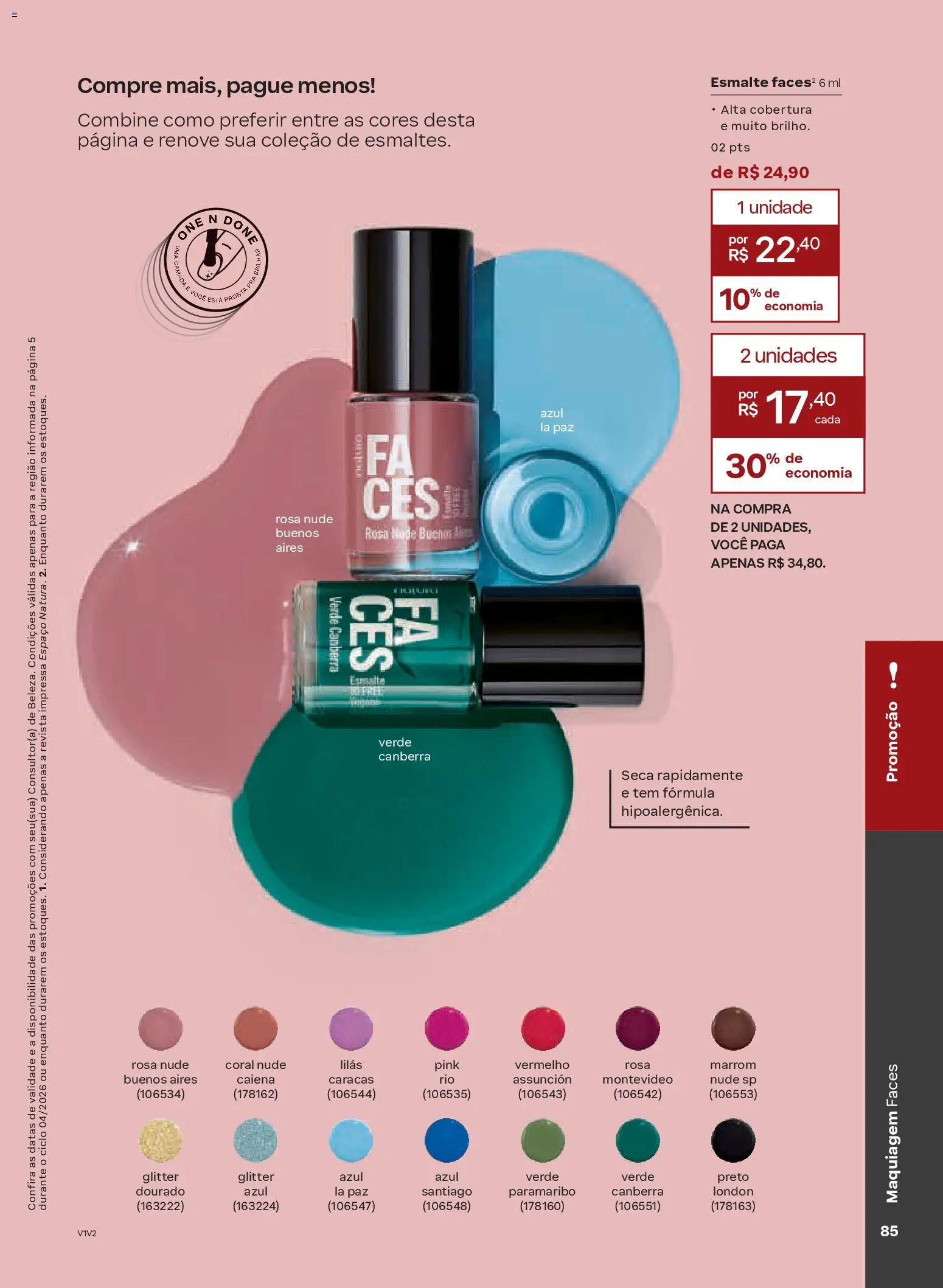 Natura Folheto - válido de 19.02.2026 | Página: 85 | Produtos: Maquiagem, Revista