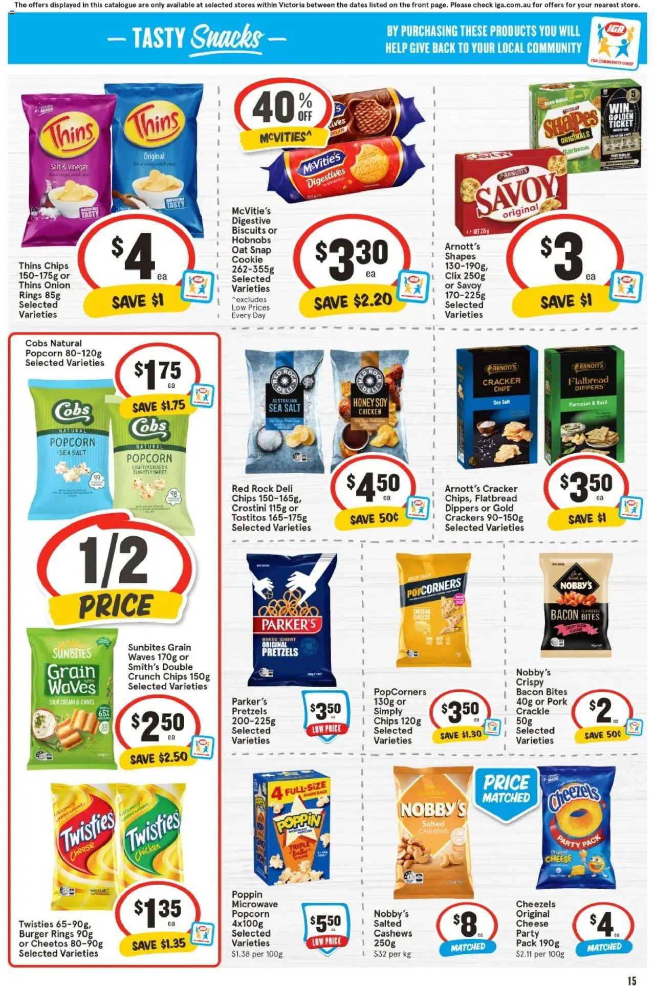 IGA catalogue - valid from 06.08.2025 | Page: 12 | Products: Cheese, Pork, Cream, Popcorn
