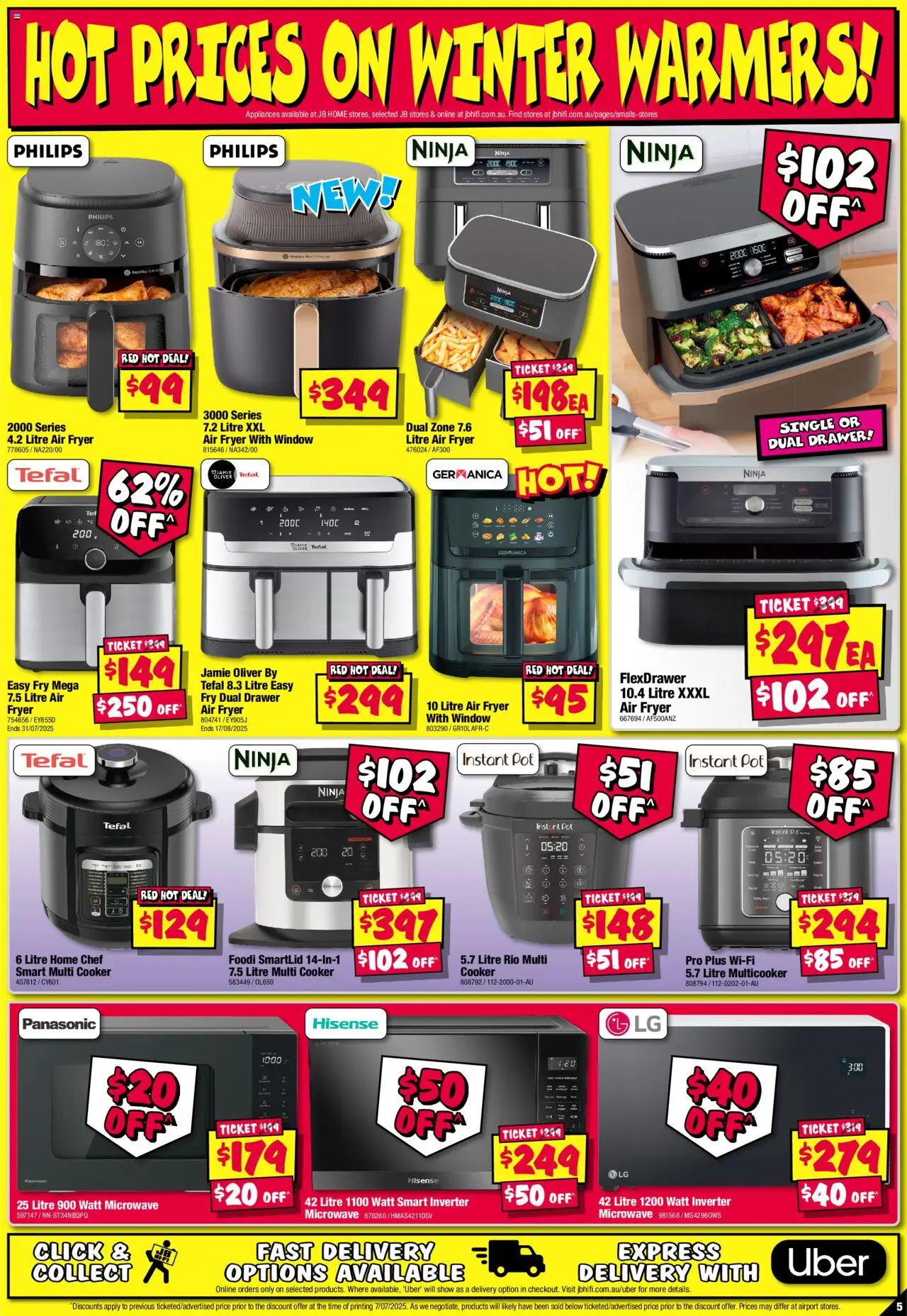 JB Hi-Fi catalogue - valid from 17.07.2025 | Page: 5 | Products: Drawer, Pot, Window, Microwave